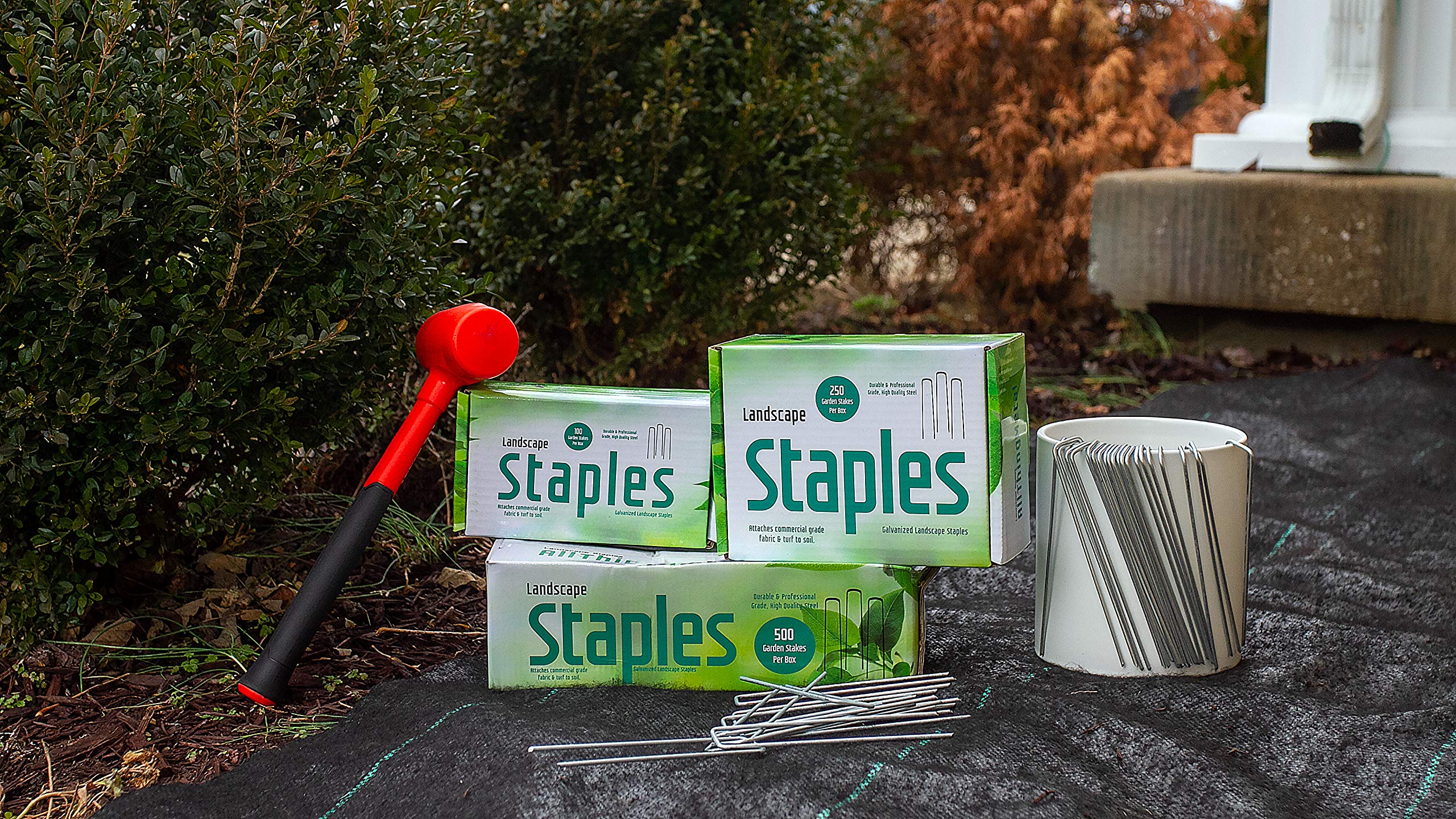 Estacas De Jardín Galvanizadas Grapas De Jardinería: Estaca De Césped Y Valla De 6 Pulgadas - Suministros De Jardinería Resistentes A La Oxidación |250-Trabajo Extra Pesado