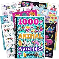 Fashion Angels 1500+ Animal Sticker Book for Kids - 40 Pages, Over 1500 Stickers for Scrapbooking, Planners & Crafts, Ages 6+
