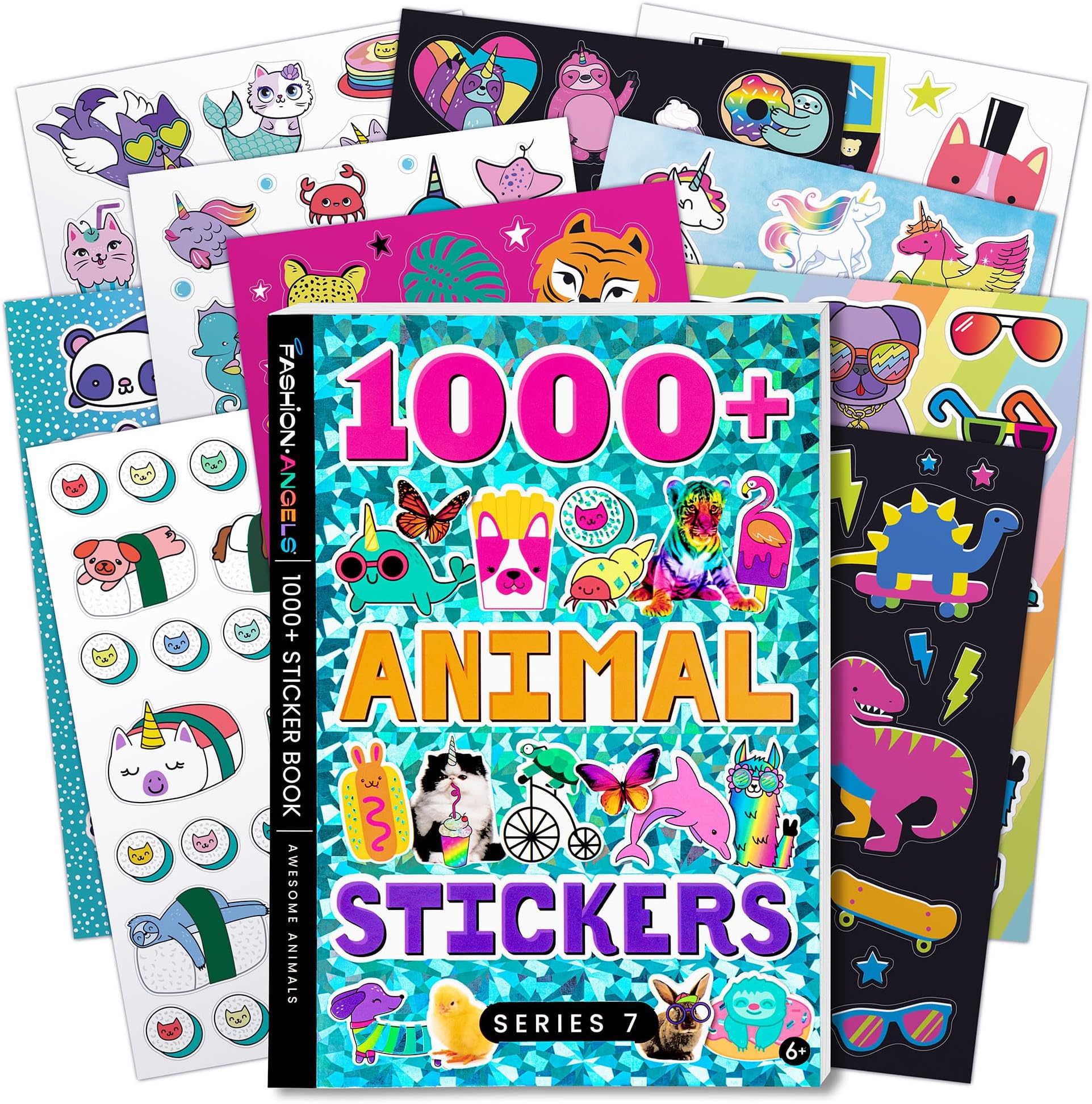 Fashion Angels 1500+ Animal Sticker Book - 40-Page Sticker Book for Kids - Over 1500 Stickers for Scrapbooking, Planner Decor, Gifts & Creative Play, Ages 6 and Up
