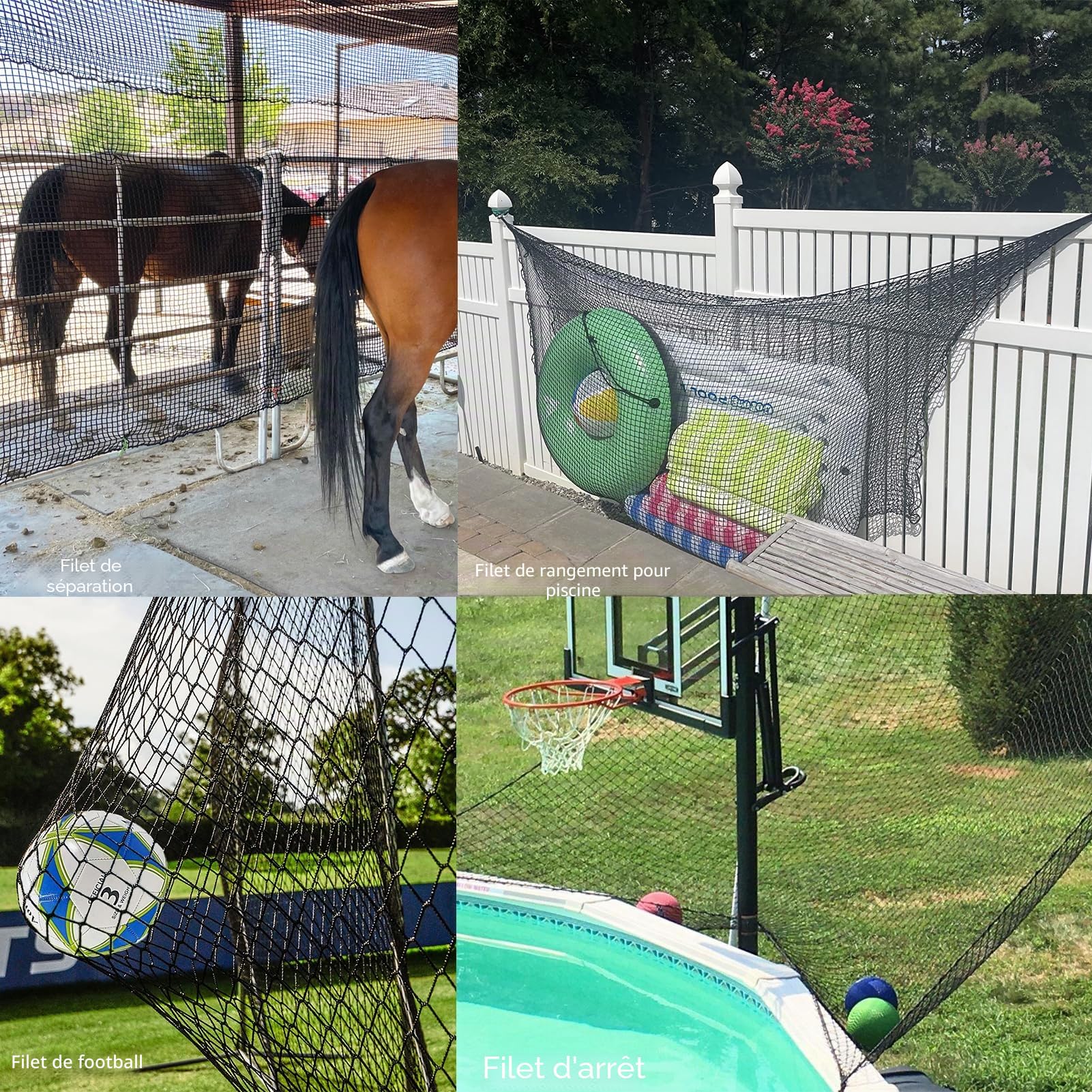 Aoneky Filet de Golf Practice 3x3M/3x4,5M/ 3x6M/3x7,5M, Maille Carrée 2,5x2,5cm, Corde 3mm - Golf Hitting Net pour l'Entraînement du Golf, Baseball Intérieur Jardin Extérieur