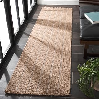 SAFAVIEH Washable Rug Outdoor Retreat Collection - 2'2" x 8' Runner, Natural & Ivory, Non-Shedding & Easy to Clean, Ideal for Patio, Backyard, Mudroom (RTE250B)