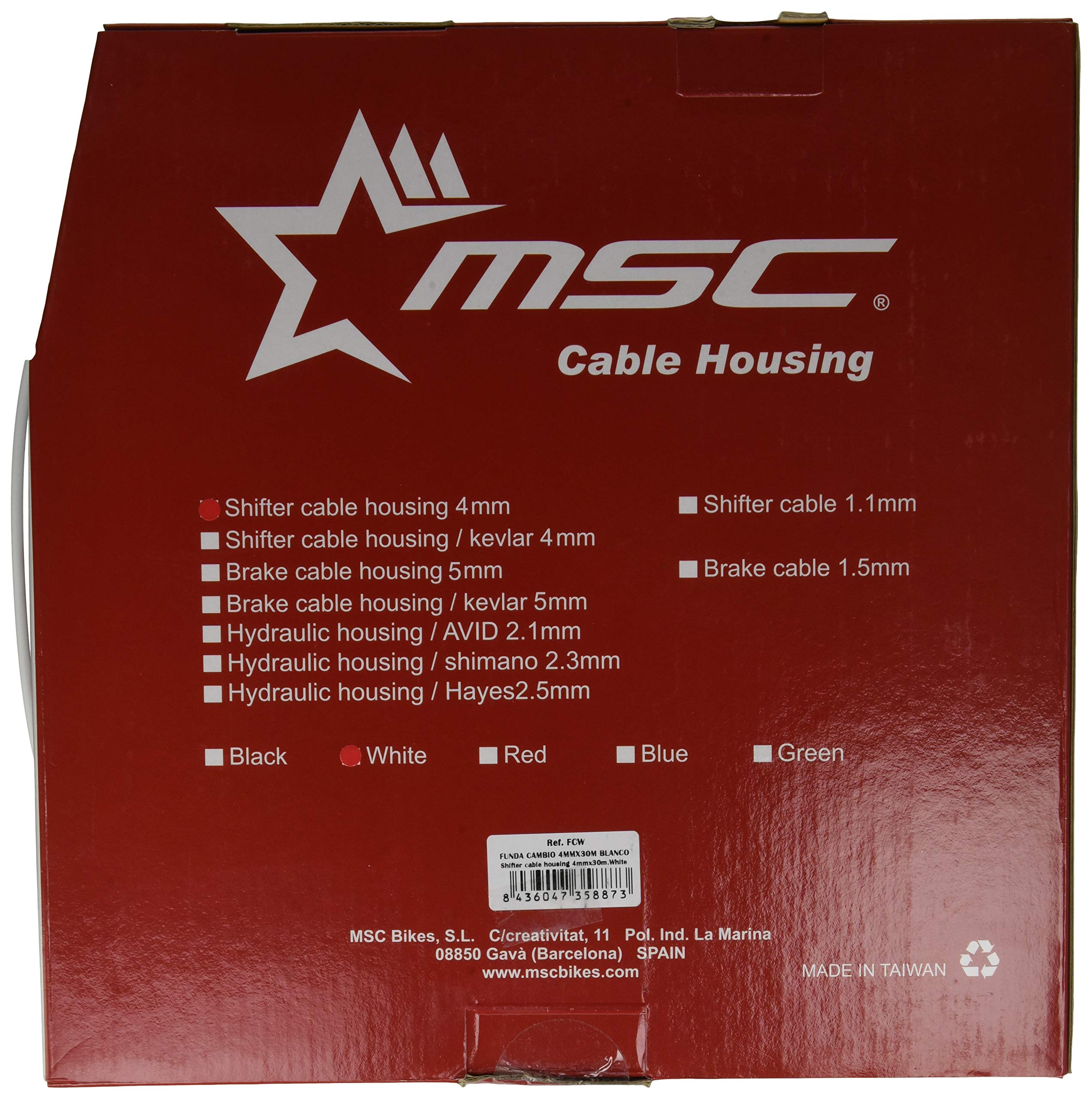 MSC FCW - Funda de Cambio, Color Blanco, 4 mm x 30 m