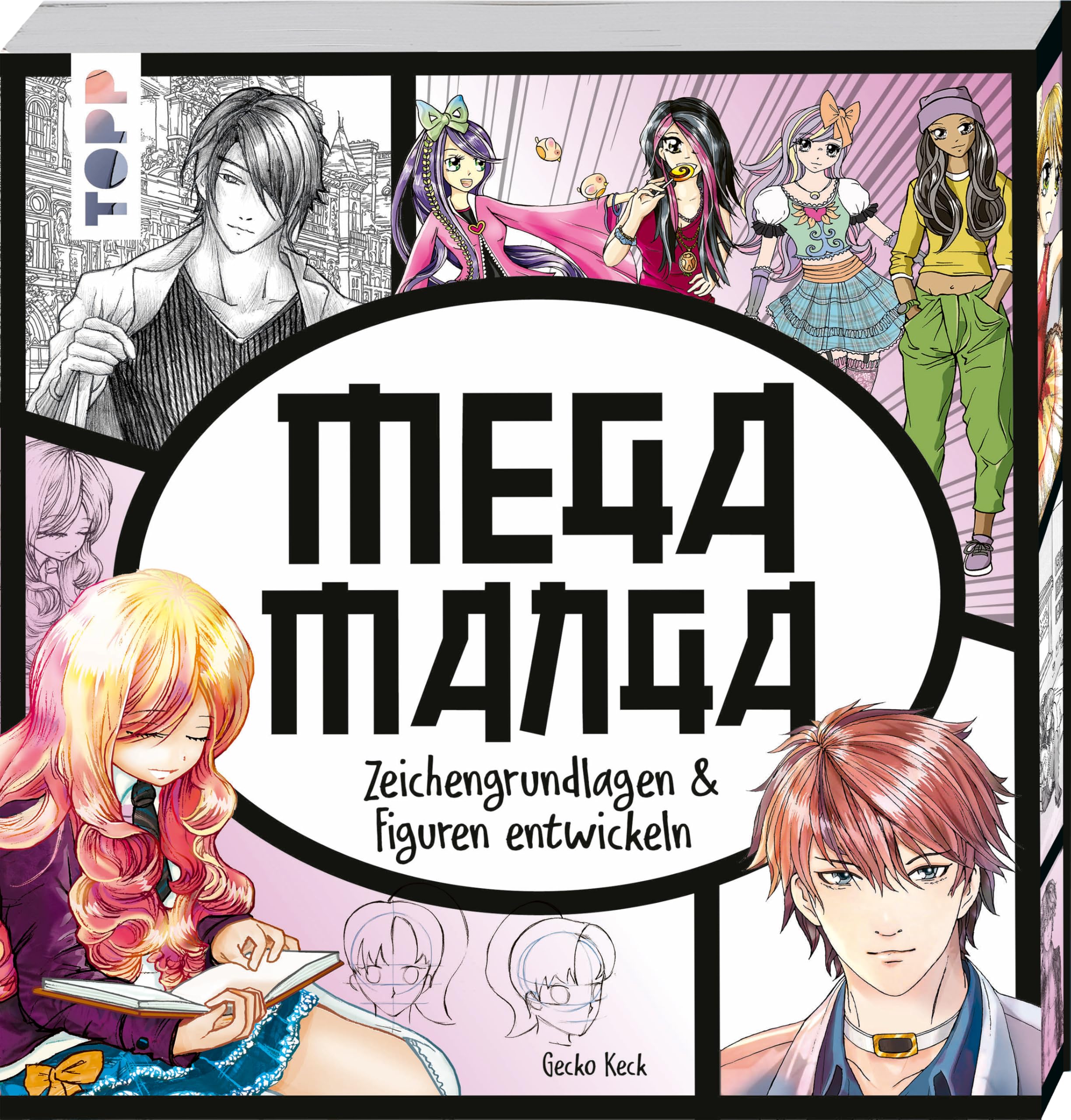 Livre de dessin manga et techniques pour créer des personnages de bande dessinée japonaise