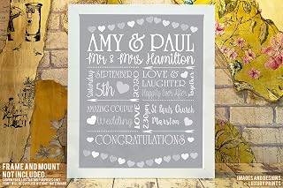 Couple, Wedding Present, Valentines, Details, Personalised Birthday Present Family Love Gift Word Print