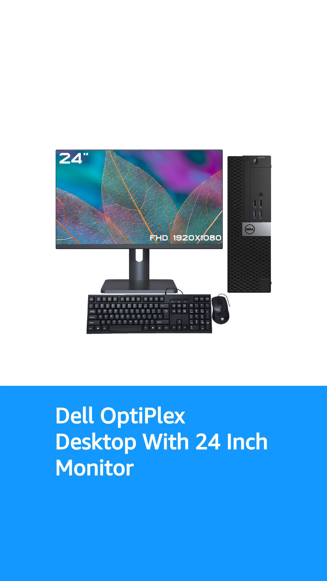 Dell OptiPlex 5040 SFF Desktop Computer PC with 24 Inch Monitor