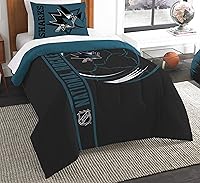 Vista 20 de Juego de edredón y funda de almohada para cama individual o matrimonial/queen, con licencia oficial de la NHL