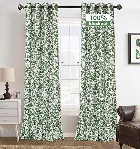 Miniatura 23 de DriftAway Julia - Cortinas opacas de acuarela para oscurecer la habitación, forradas, con aislamiento térmico, ahorro de energía, para ventanas, 2