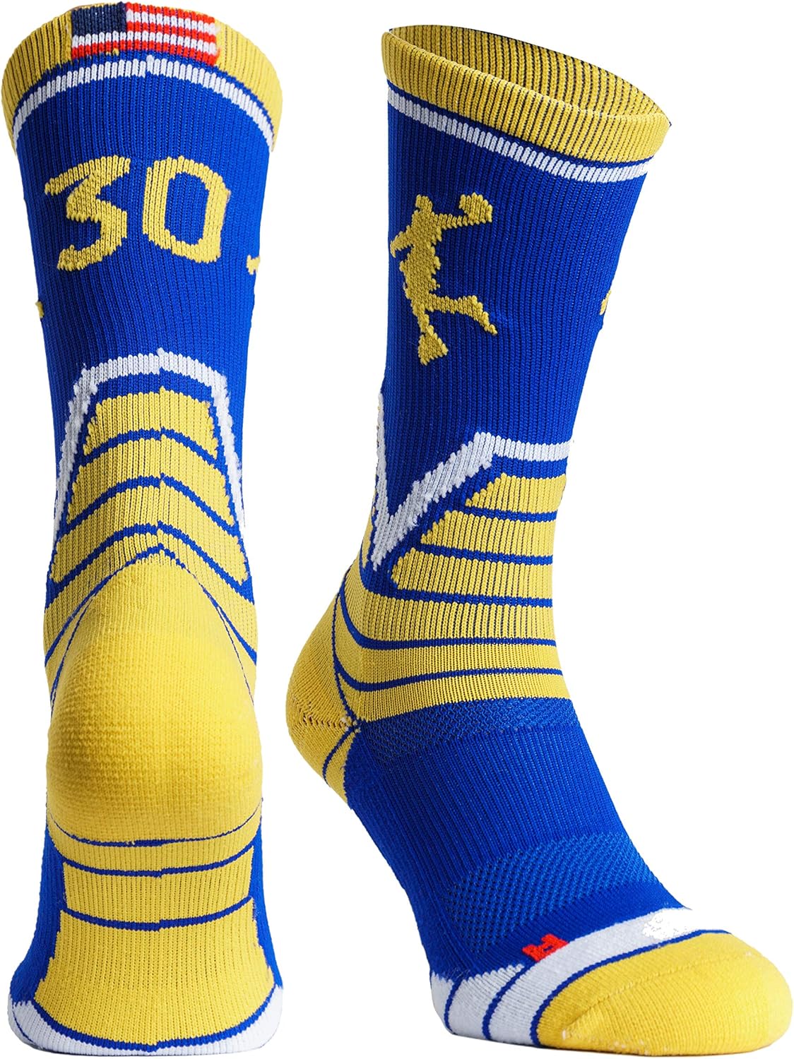 Basketball Socks For Men & Boys Crew Socks With Basketball Arm Sleeve - Made in USA - Image 3