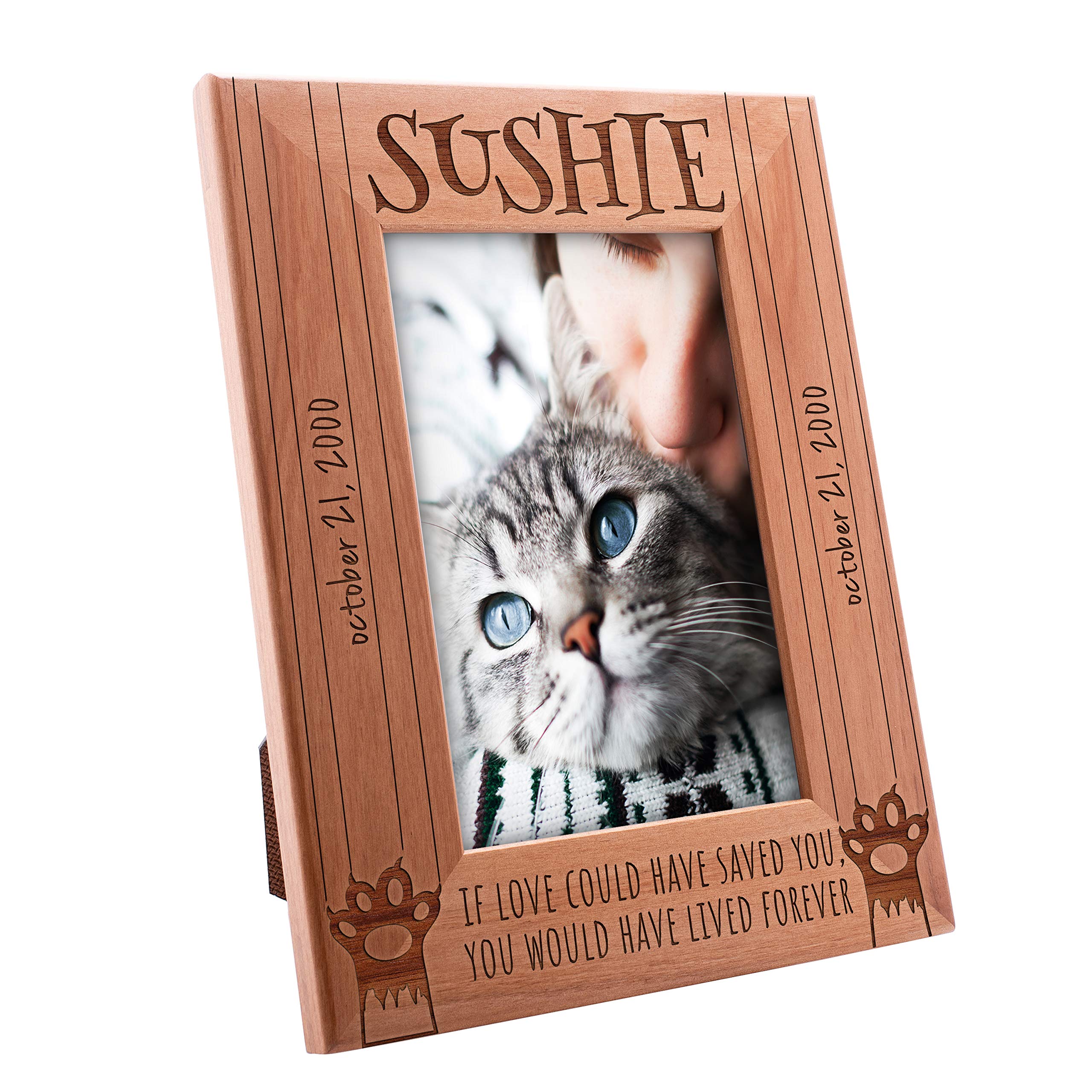 Be Burgundy Memorial Pet Picture Frames 4x6 - If Love Could Have Saved You - Customized Pet Picture Frames, Pet Loss Gift, A Beautiful Remembrance Gift for a Grieving Pet Owner