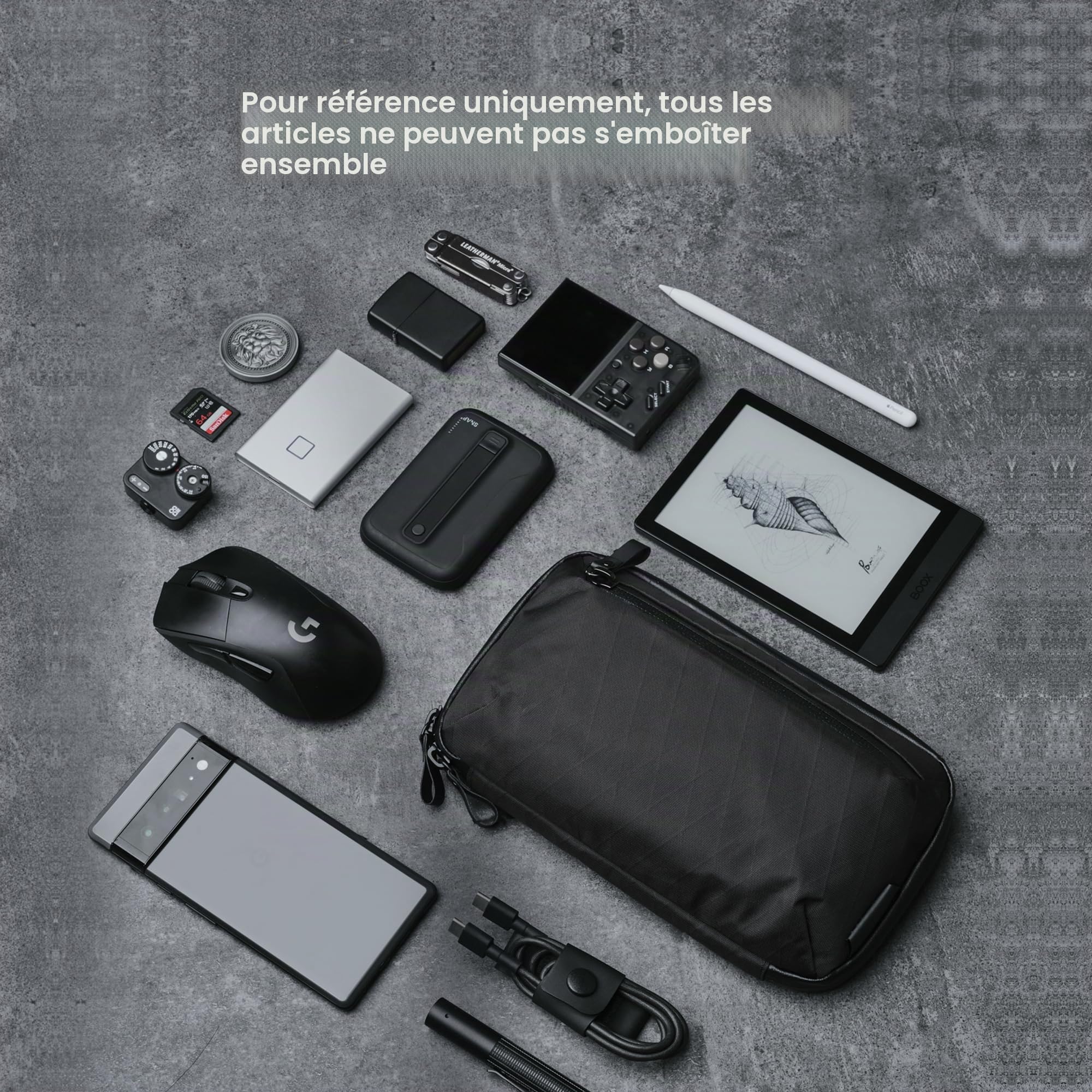 ALPAKA Elements Tech Case Mini, Sac Sling avec Sangle Réglable, EDC Petit Tech Pouch, Sac de Rangement pour Accessoires Électroniques, Tissu Résistante à l'eau, 2 Compartiment, X-Pac VX42