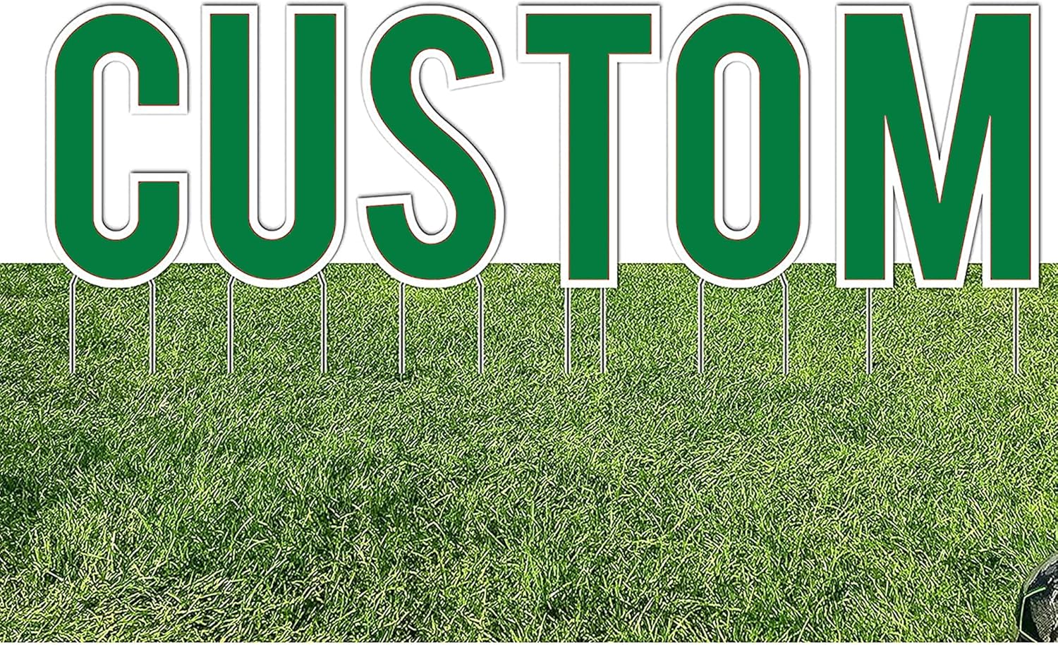 VictoryStore Custom Yard Letters - Bebas 18 Inch Custom Letters Package, Up to 10 Letters, Includes Stakes (Medium Yellow)