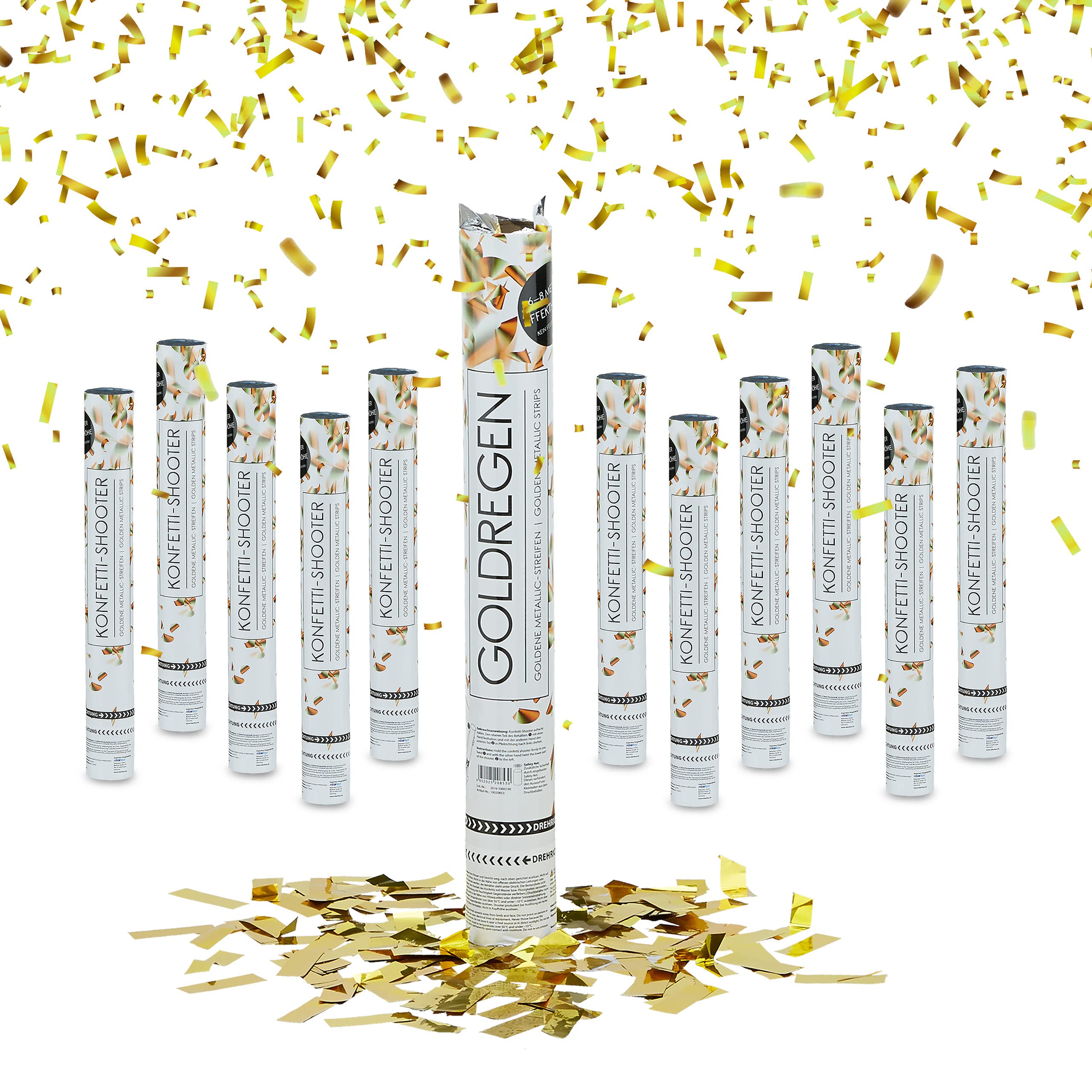 relaxdays canons confettis 12x
