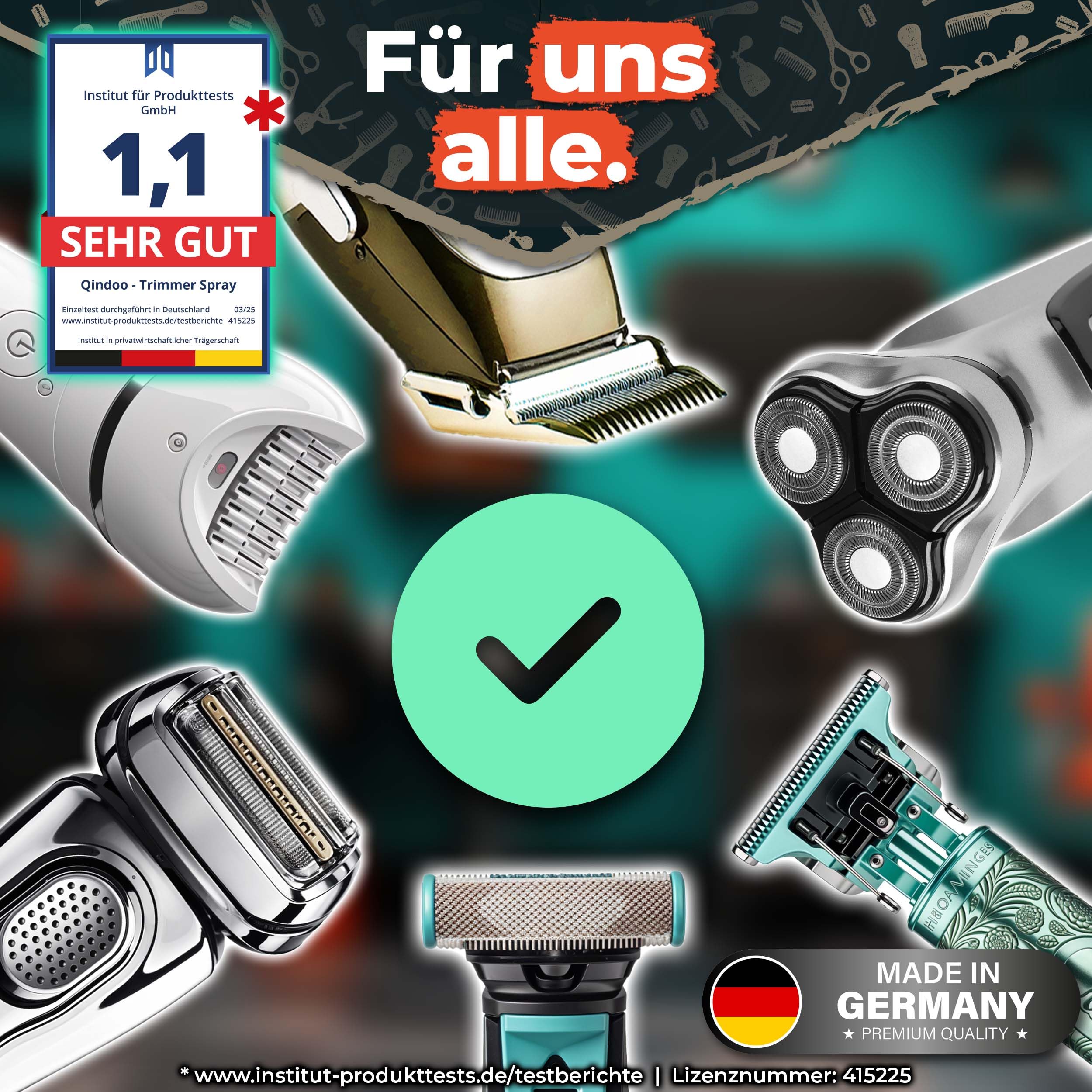 Trimmer Spray Scherkopfreiniger 400ml | Clipper Reinigungsspray für Haarschneider & Schermaschinen, Kühlend & Hygienisch für Barber Friseur, Made in Germany (400 ml (2er Pack))