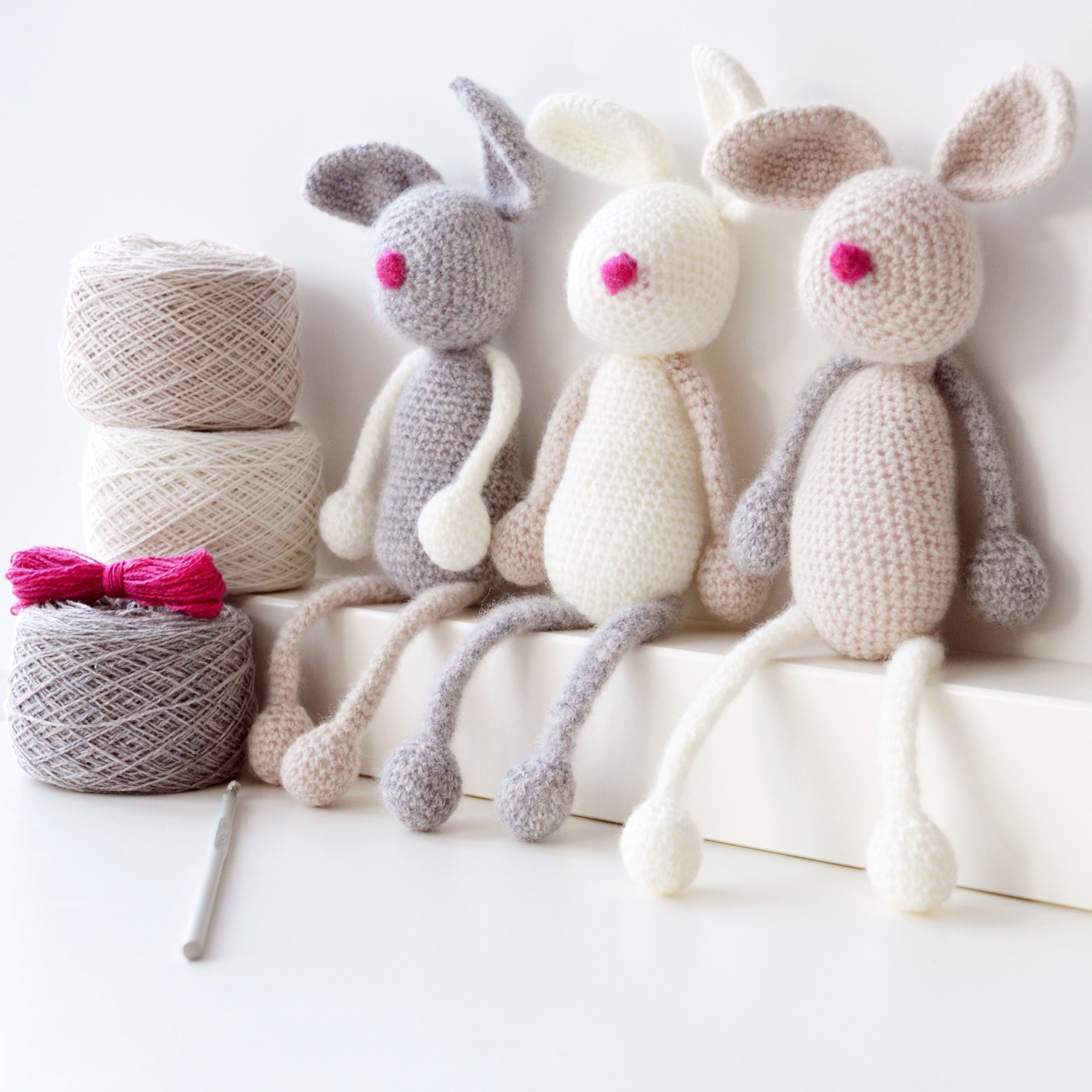 Crochet Kit - Bunny Family - Amigurumi Kit