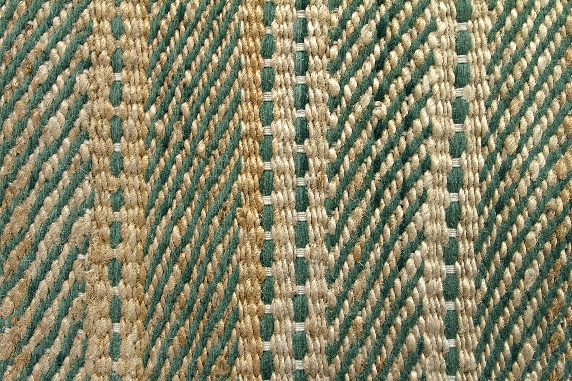 HAMID - Alfombra Yute Lana Olivia, Alfombra Lana y Yute, Tejida a Mano Tejida para Salon, Dormitorio, Sala de Estar, Verde Natural, (250x300cm)