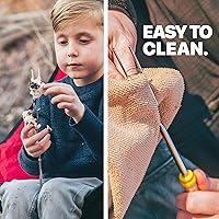 Vista 5 de MalloMe - Palos para s'mores para hoguera - Accesorios para palos de malvavisco para asar en hoguera, kit de s'mores - Pinchos para s'mores y perros