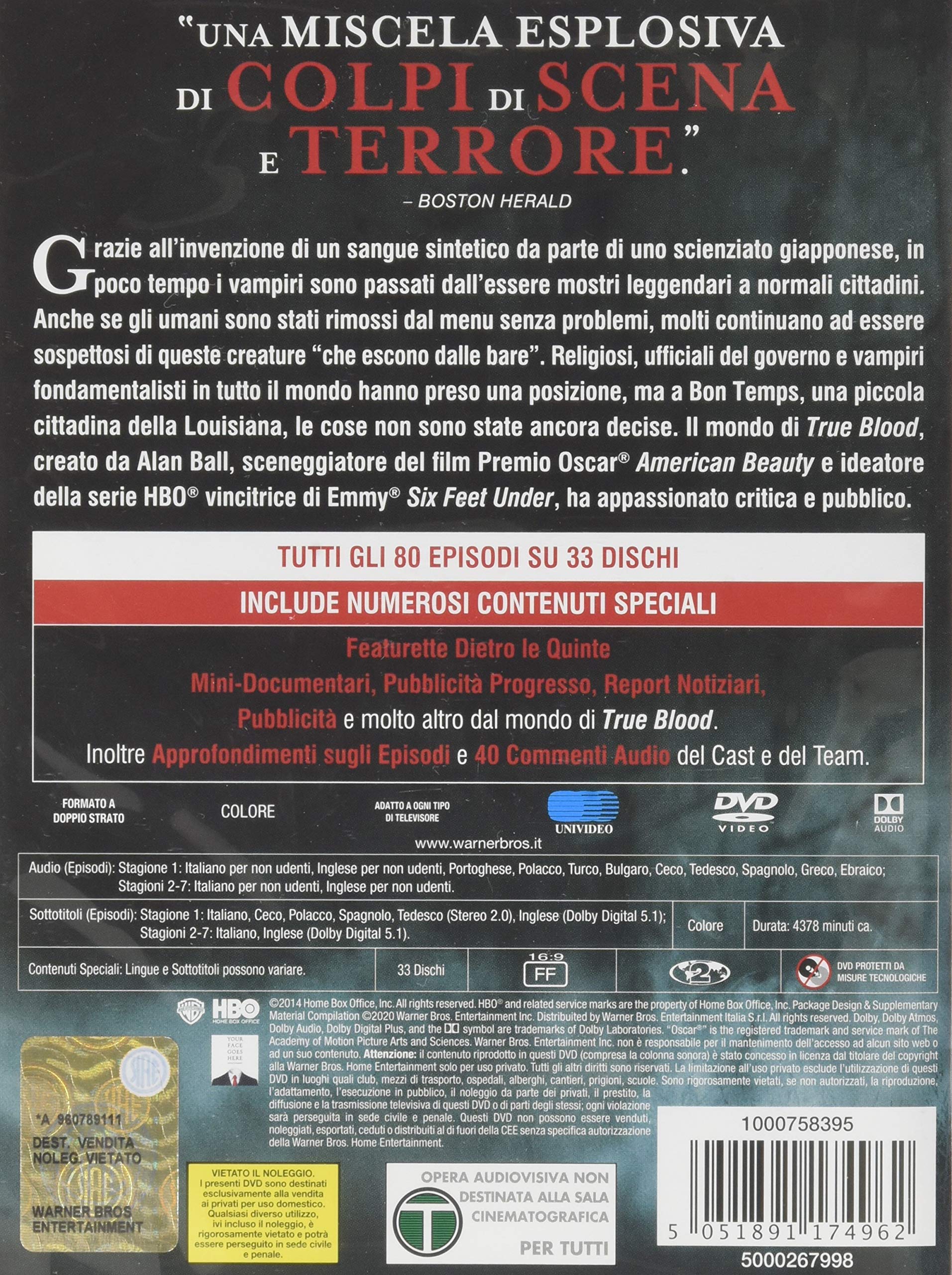 True Blood Serie Comp.1-7 ( Box 33 Dv)