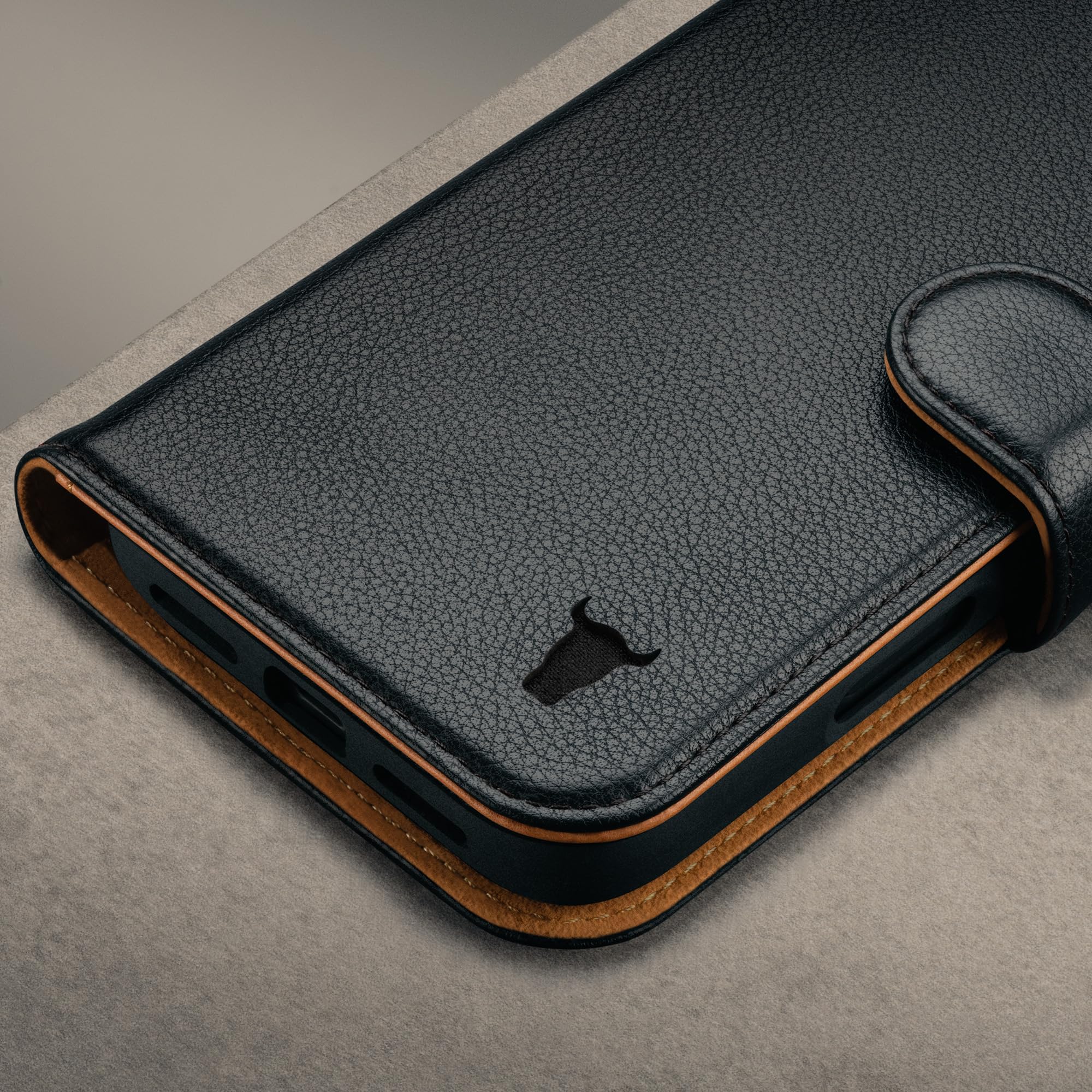 TORRO Étui en Cuir Amovible Compatible avec iPhone 17 Pro, Noir