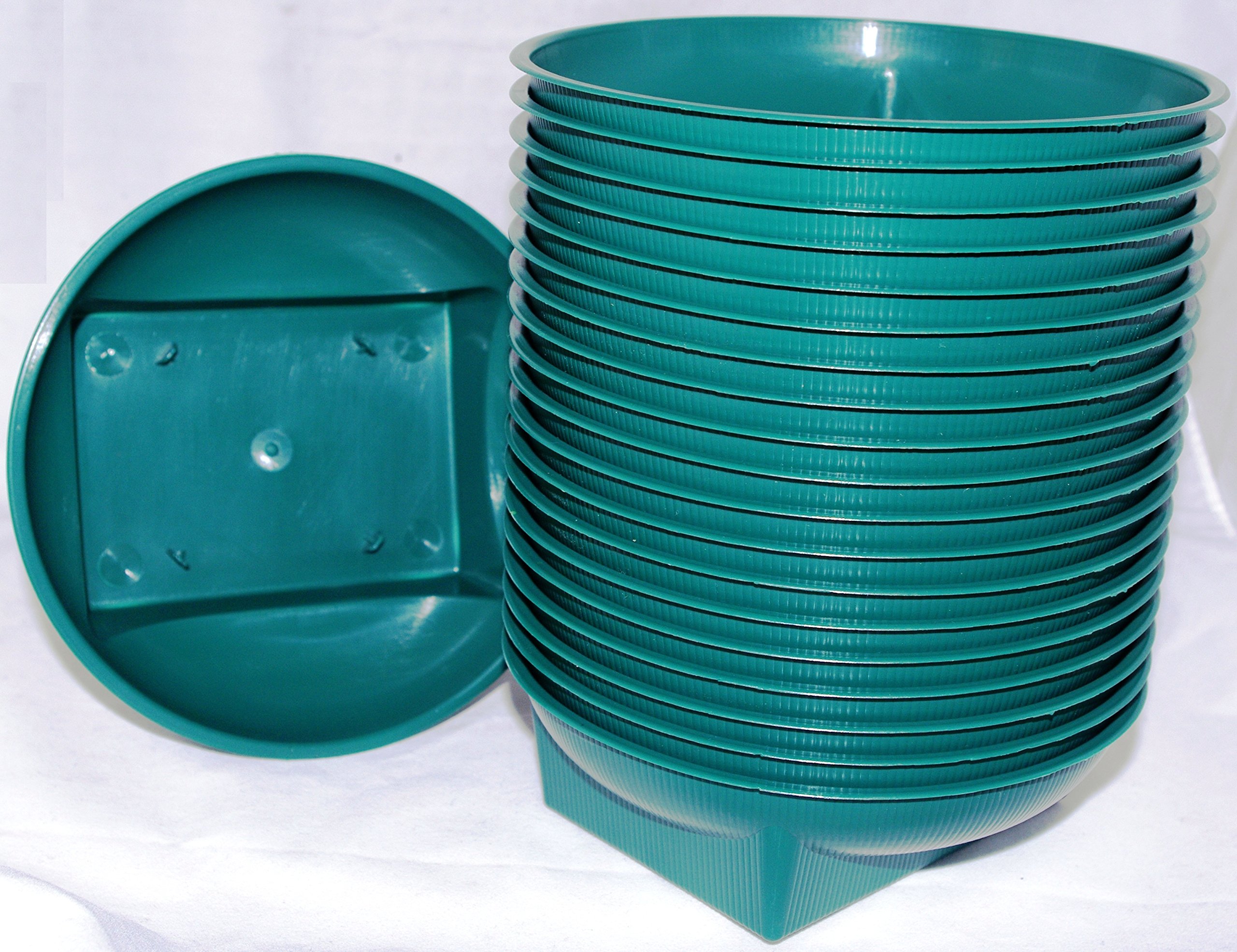 Round Square Based Bowl Green 20 Round Square Based Plastic Posy Or Flower Bowl For Oasis Floral Foam