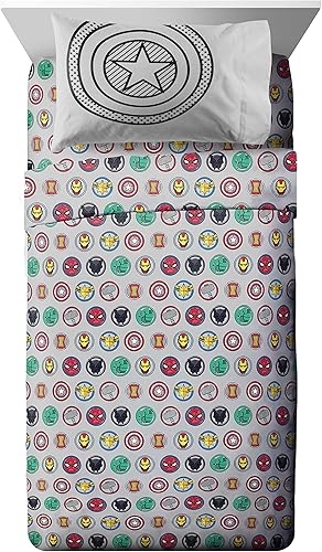 Miniatura 6 de Jay Franco Avengers Emblems and Pop - Juego de ropa de cama matrimonial de 14 piezas
