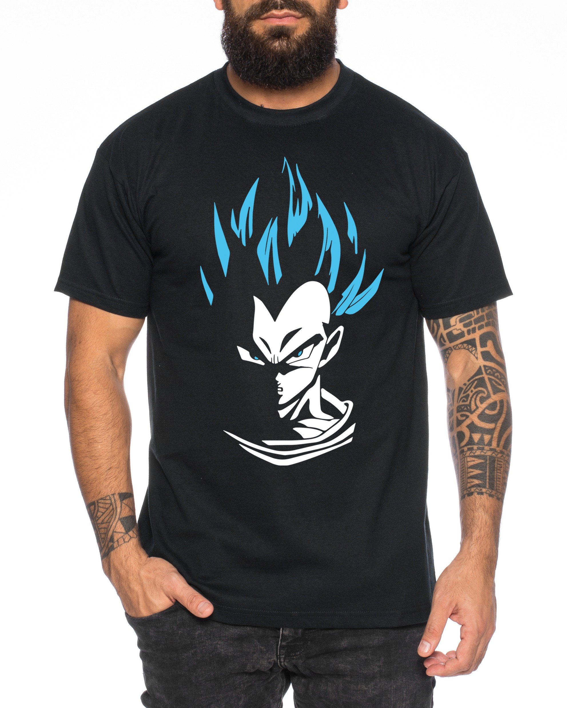 Super Son Goku Men's T-Shirt Goku Dragon Master Son Ball Vegeta Turtle Roshi Db, Farbe2:Schwarz;Größe2:Large