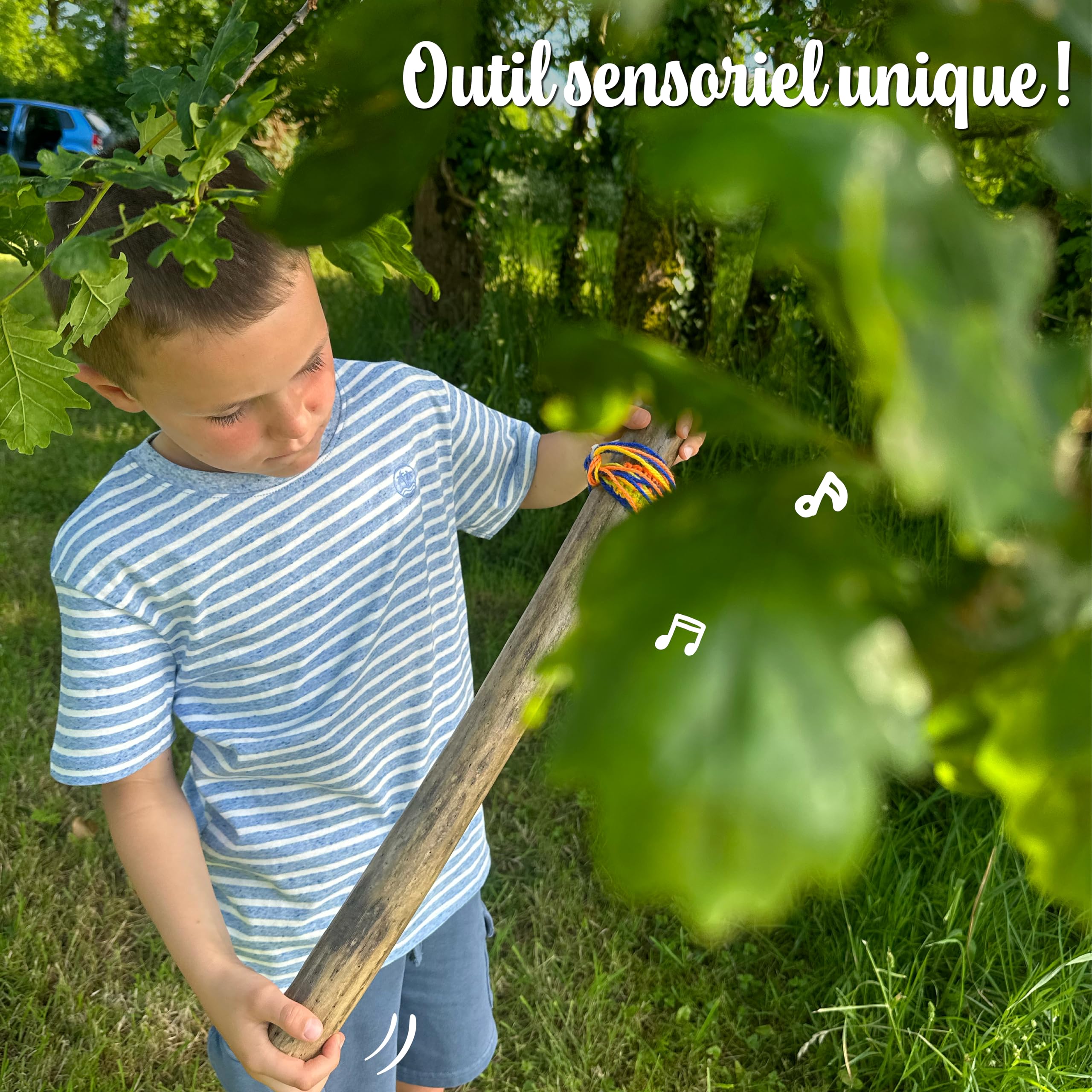 Fuzeau – Bâton De Pluie En Cactus 50 cm – Son Authentique De Pluie – Ambiance Nature – Apprentissage Musique - Instrument Musical - Pour Accompagner Lectures, Contes et Méditations -Réf. 3658