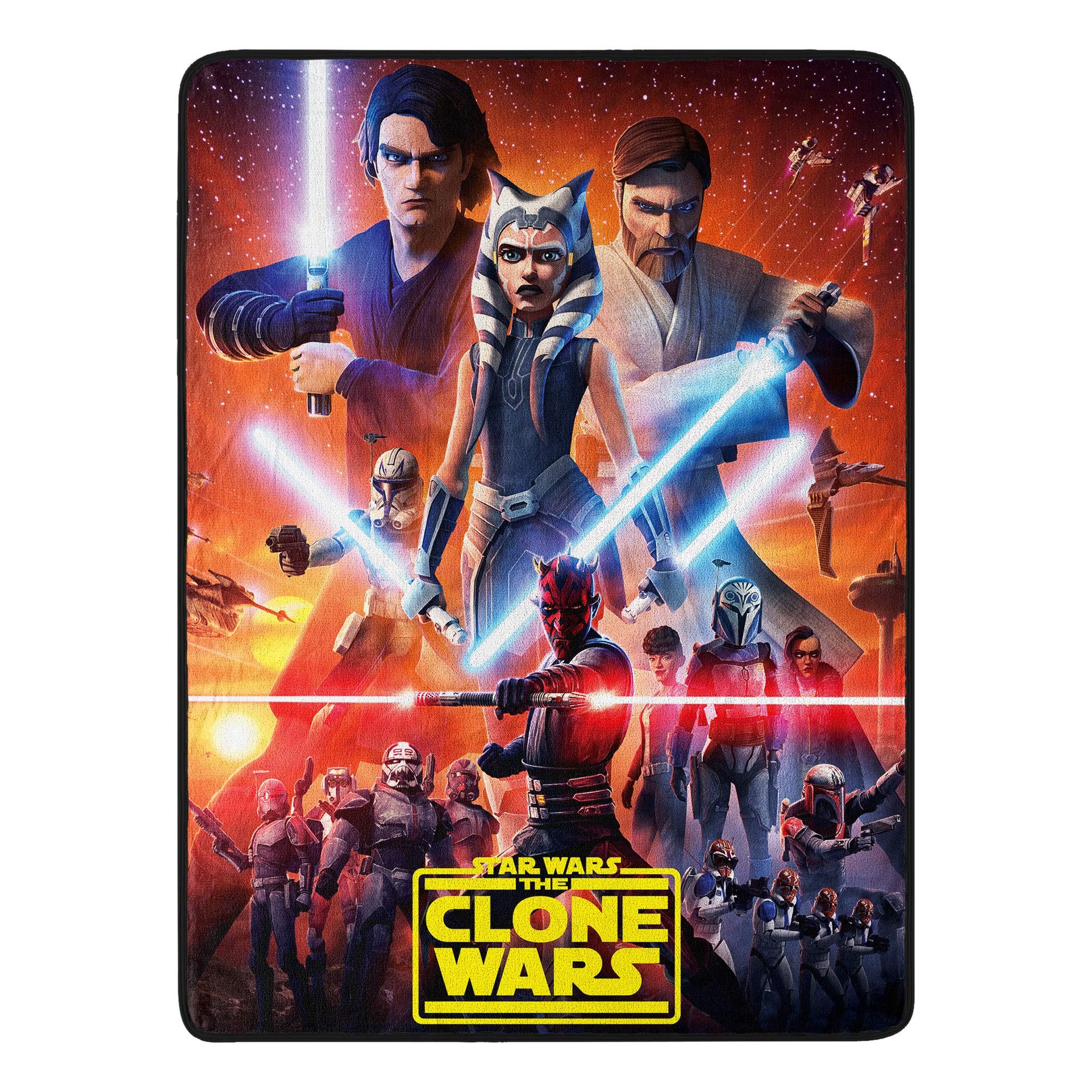 Seven Times SixStar Wars The Clone Wars End Super Plush Throw Blanket 46" x 60" (117cm x 152cm)