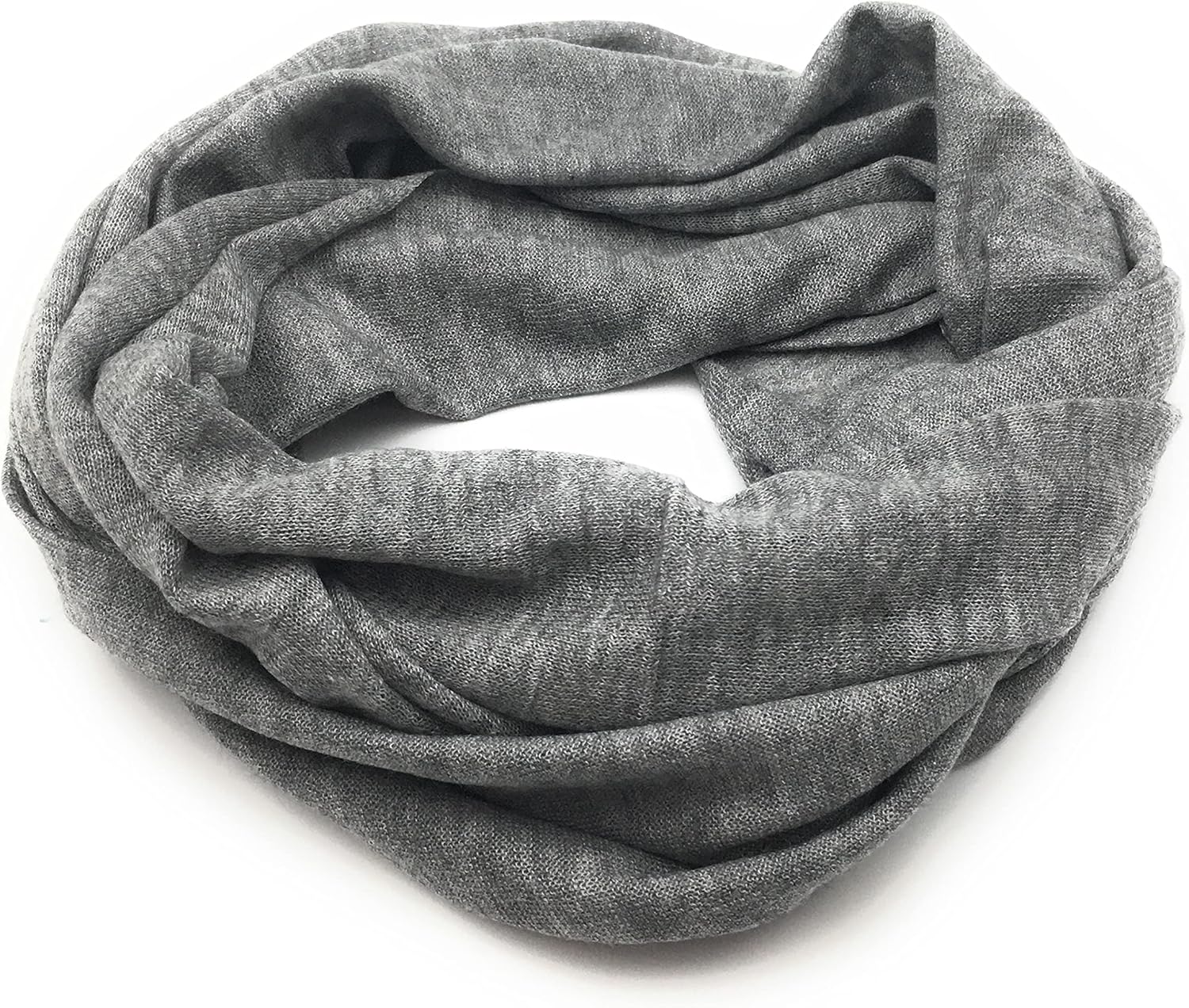 JDLOVE Long Grey Mongolian Cashmere and Silk Blend 76inch X 20inch Very Light Warm Soft Comfortable One Size