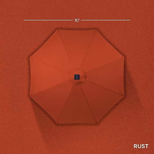 Vista 549 de Best Choice Products - Sombrilla solar de 7.5 pies para exteriores, patio, mesa, mercado, terraza, piscina con inclinación, manivela, luces LED