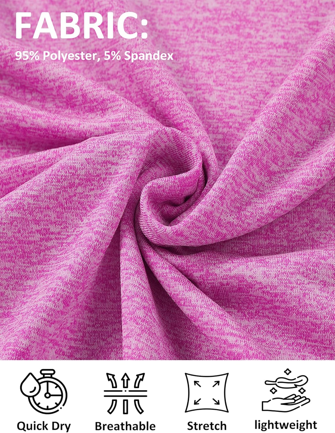 EXARUS 4 Pack Girls Athletic Shirts Quick Dry Shirts Short Sleeve T Shirts Tee Workout Activewear Tops for Tween - Image 3