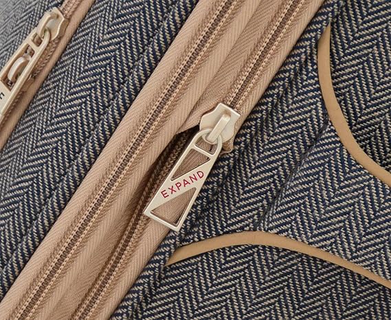 London Fog Kensington Navy Sand Herringbone 28 Expandable Spinner