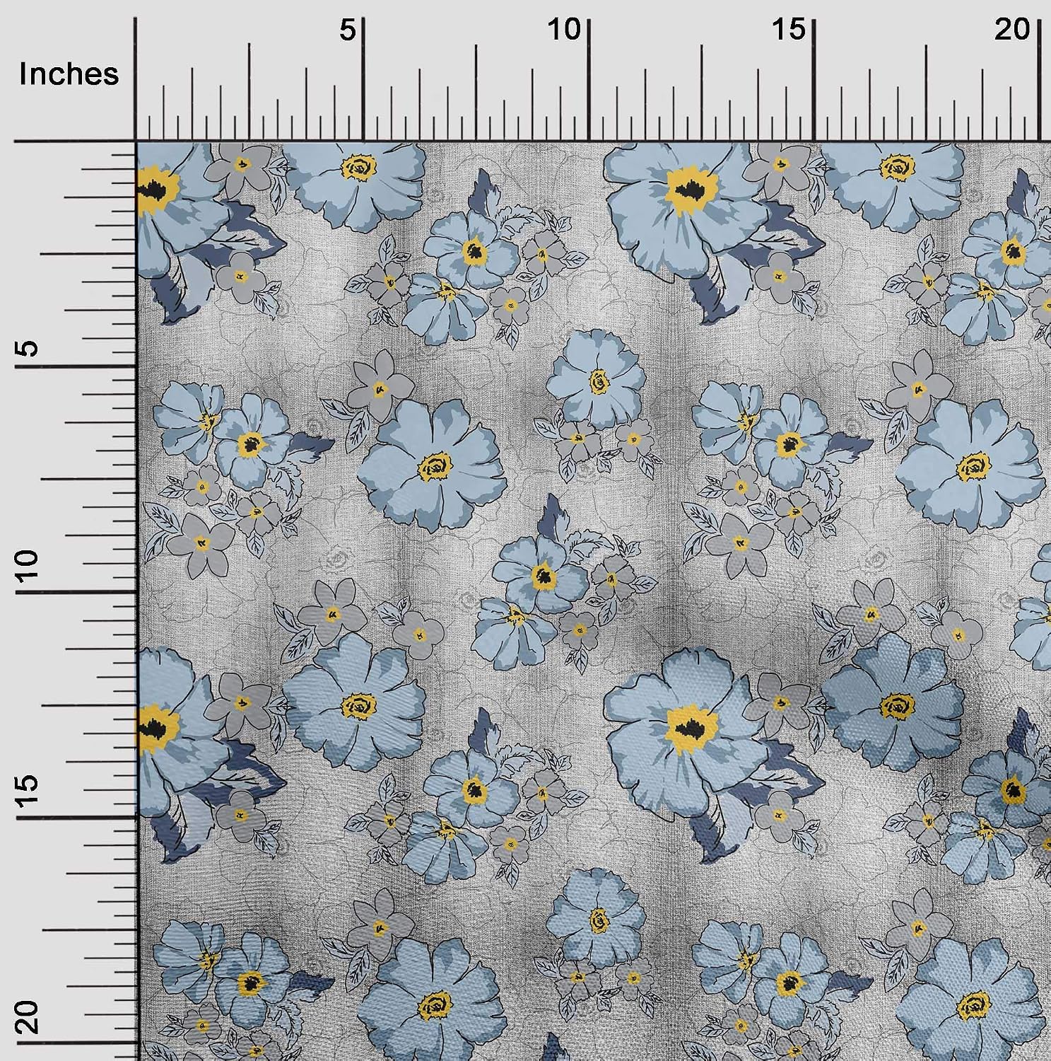 oneOone Cotton Flex Lime Green Fabric Leaves & Floral Artistic Sewing Material Print Fabric by The Yard 40 Inches Wide