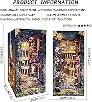 Vista 2 de Spilay Kit de bricolaje para casa de muñecas, kit de estantería de bricolaje, kit de construcción de modelos de sujetalibros, regalos