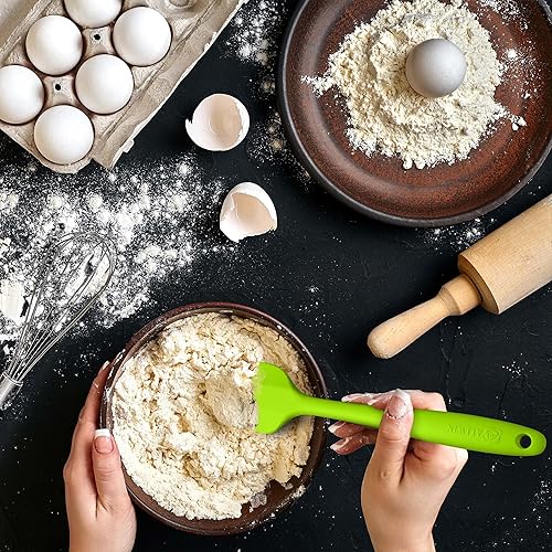 Miniatura 5 de Juego de espátulas de silicona de 3 piezas, mango ergonómico, espátulas de alta resistencia al calor, espátulas de goma antiadherentes con núcleo de