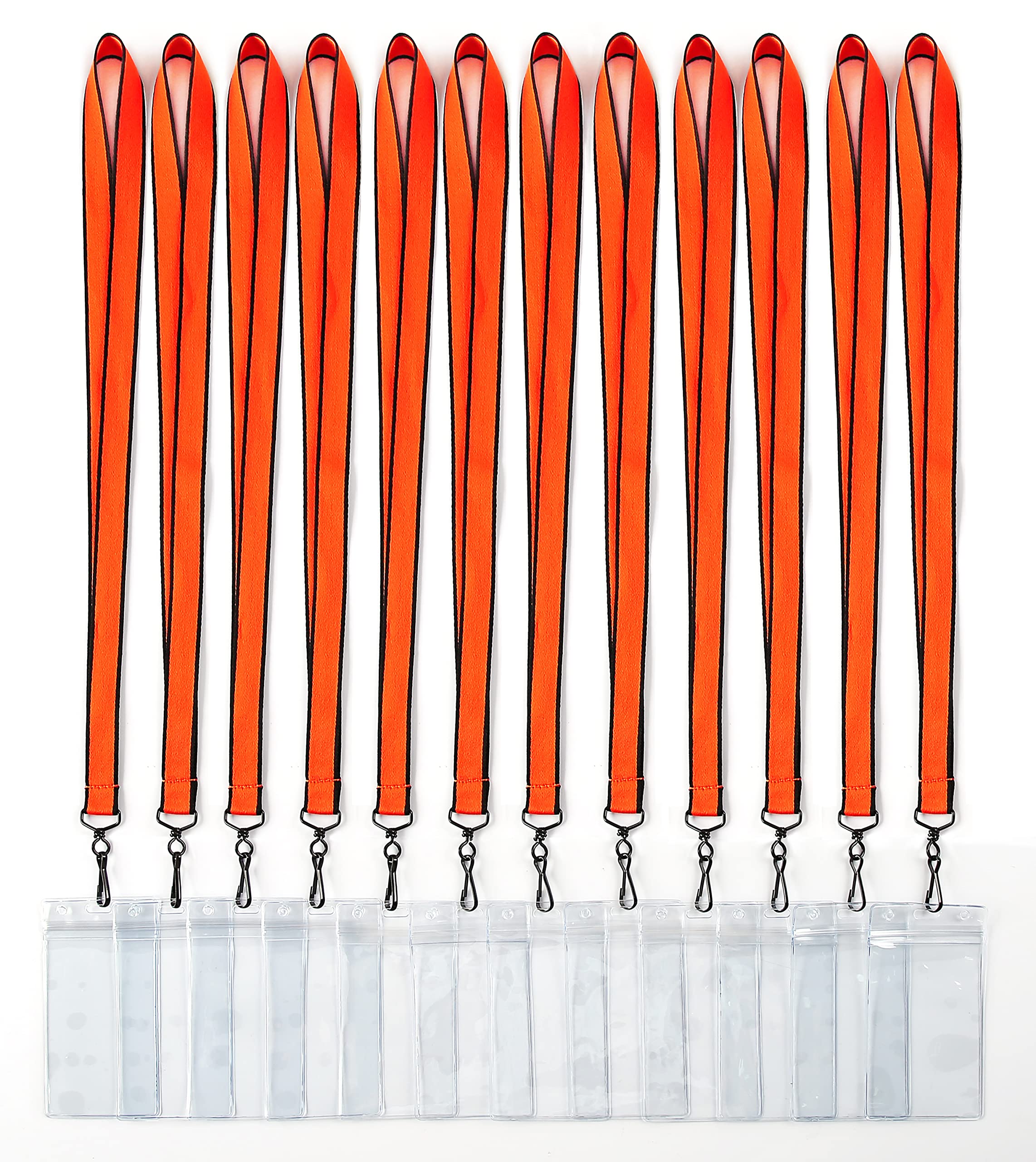 12 Pack Cruise Lanyards with ID Badges Holder Colorful Durable Cruise Lanyard for Ship Cards Hall Pass Lanyards with Thicken Card Case Name Badge Neck