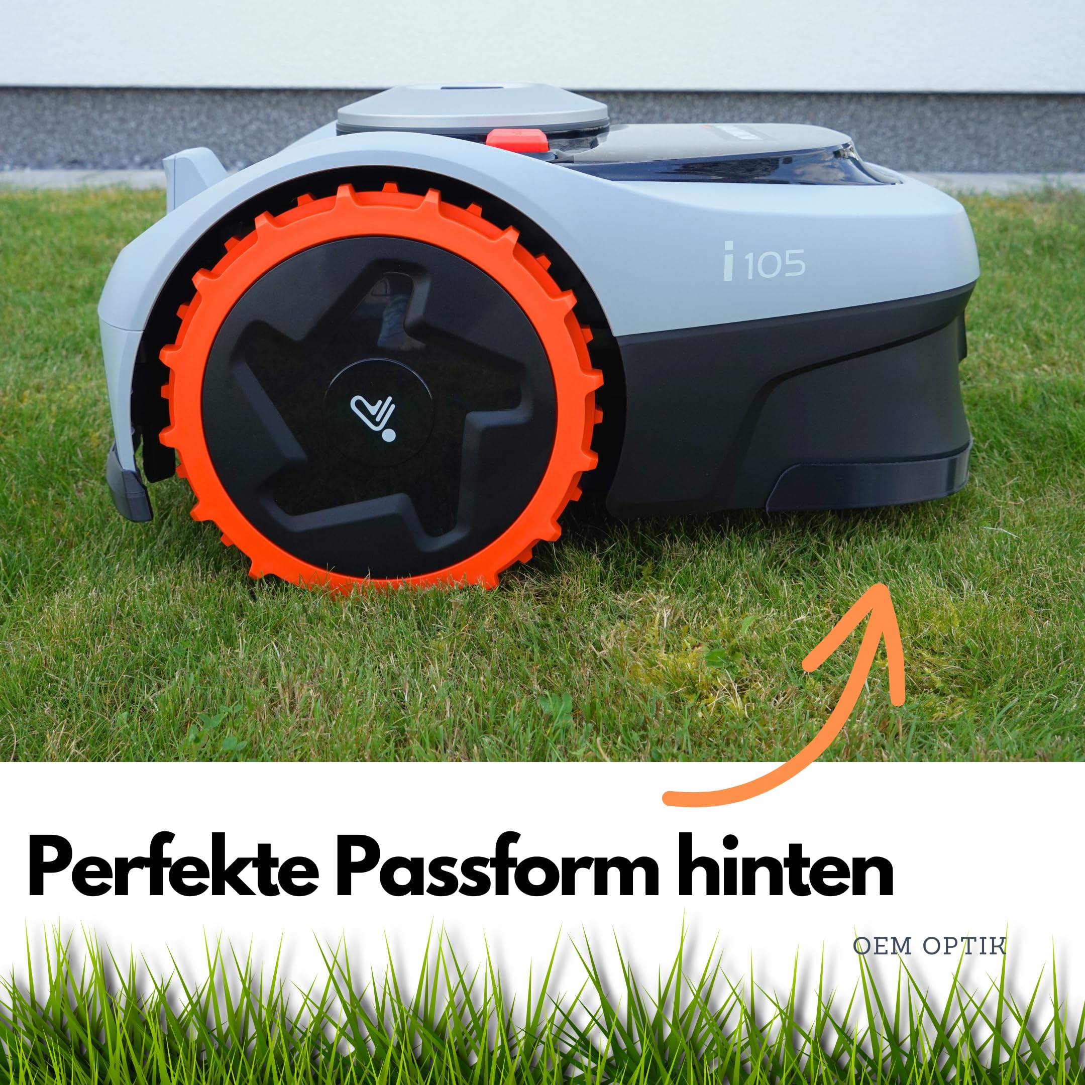 Protector de bordes compatible con Segway Navimow i105e e i108e Protección Bumper Tuning Robot cortacésped – simplemente insertado, no necesita pegamento (negro)