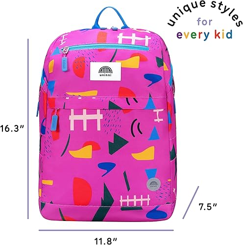 Miniatura 3 de Mochila para niños de 16 pulgadas para niñas y niños a partir de 6 años con correas de hombro ajustables. Se adapta a una altura de 3 pies 9