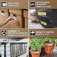 Vista 6 de Dymo Cinta de etiquetado estándar D1 0.354 in x 23.0 ft - Negro sobre verde