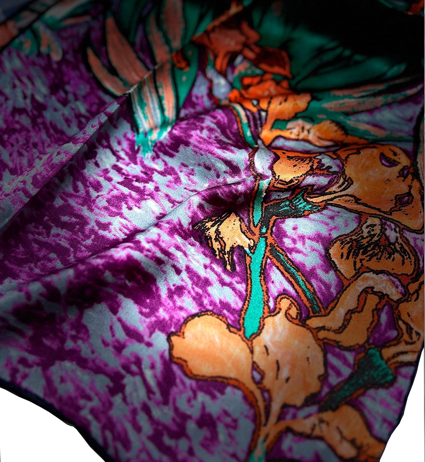 Van Gogh and Claude Monets Paintings, Fashion Silk Scarf Premium Shawl Wrap Art (Van Gogh - Starry Night) - Image 5