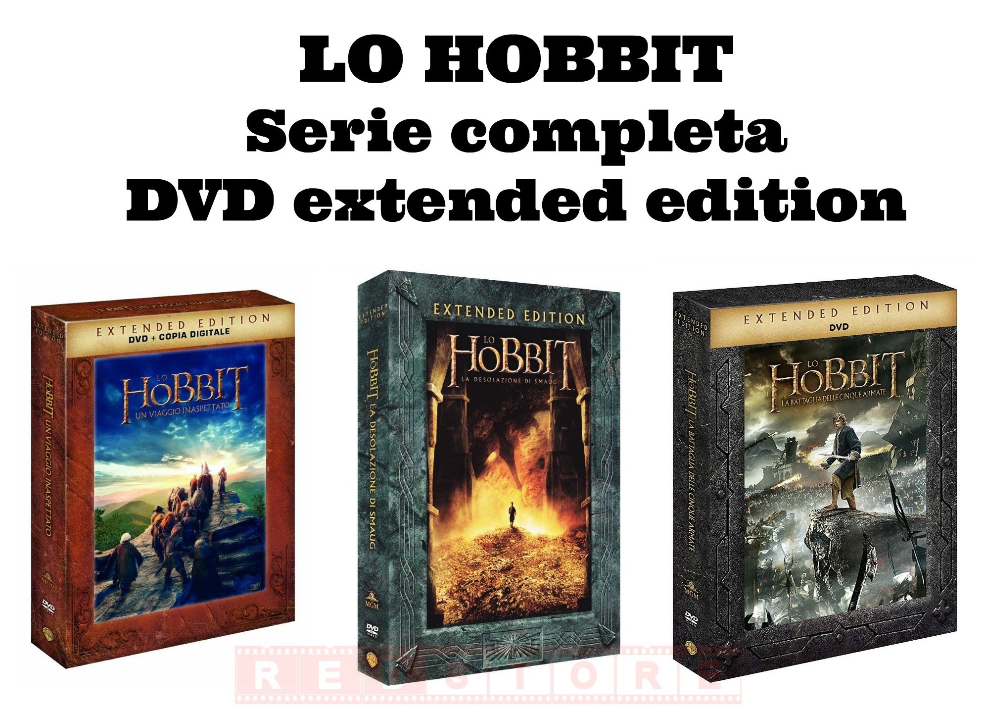 LO HOBBIT - TRILOGIA COMPLETA EXTENDED EDITION - 15 DVD - 3 COFANETTI SINGOLI ITALIANI