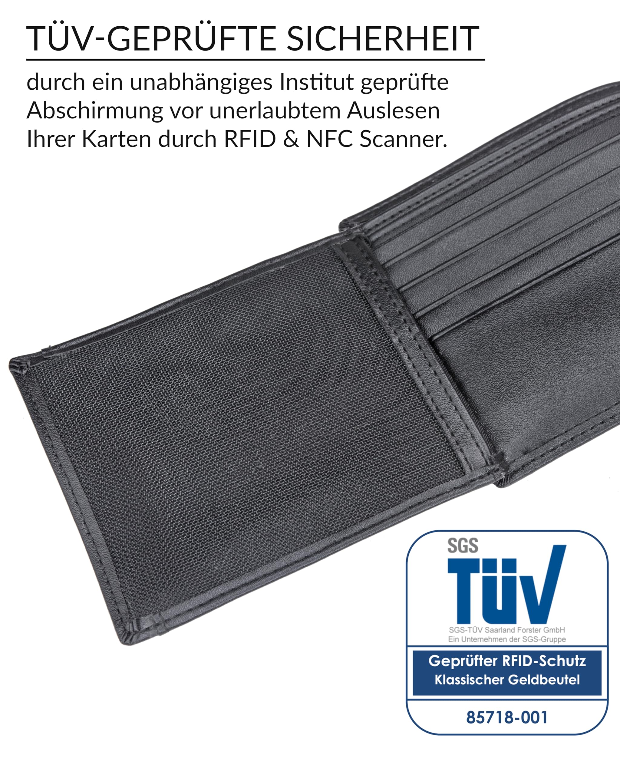 TRAVANDO Geldbörse Herren Groß TÜV RFID Zertifiziert Portmonee mit 13 Kartenfächern mit Münzfach Oslo Geldbeutel Wallet Portemonnaie Wallet for Men