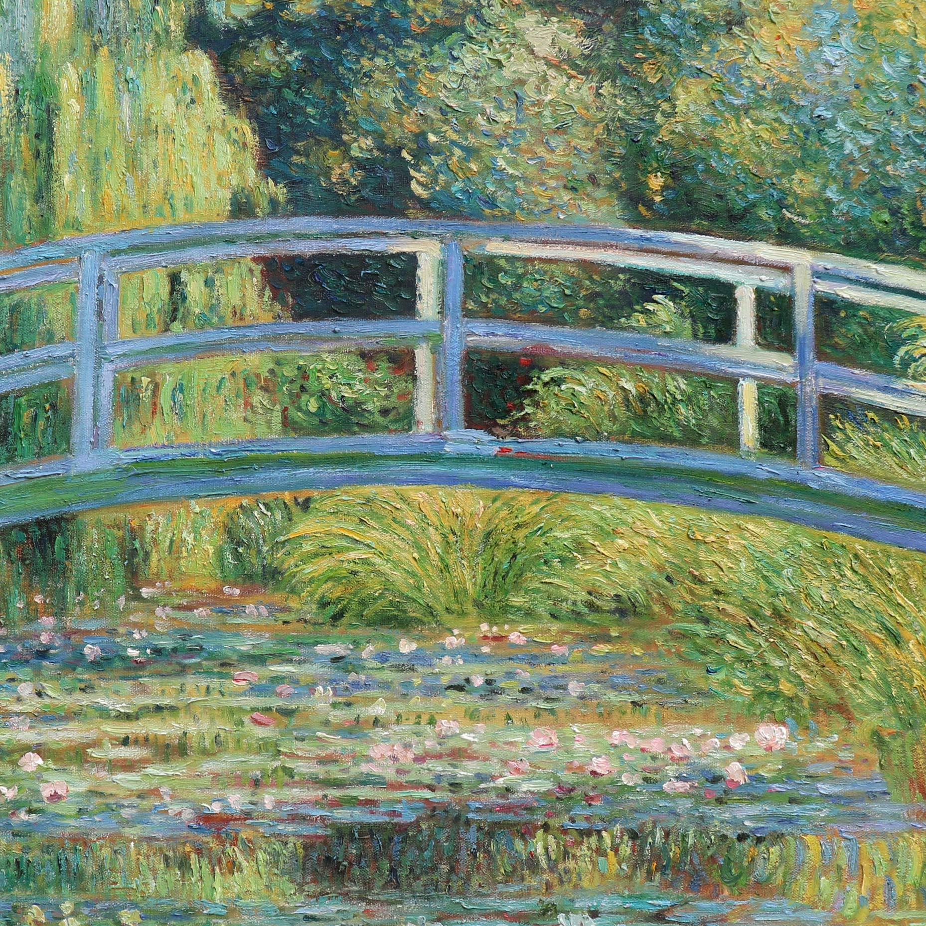 The Waterlily Pond with The Japanese Bridge - Claude Monet Hand