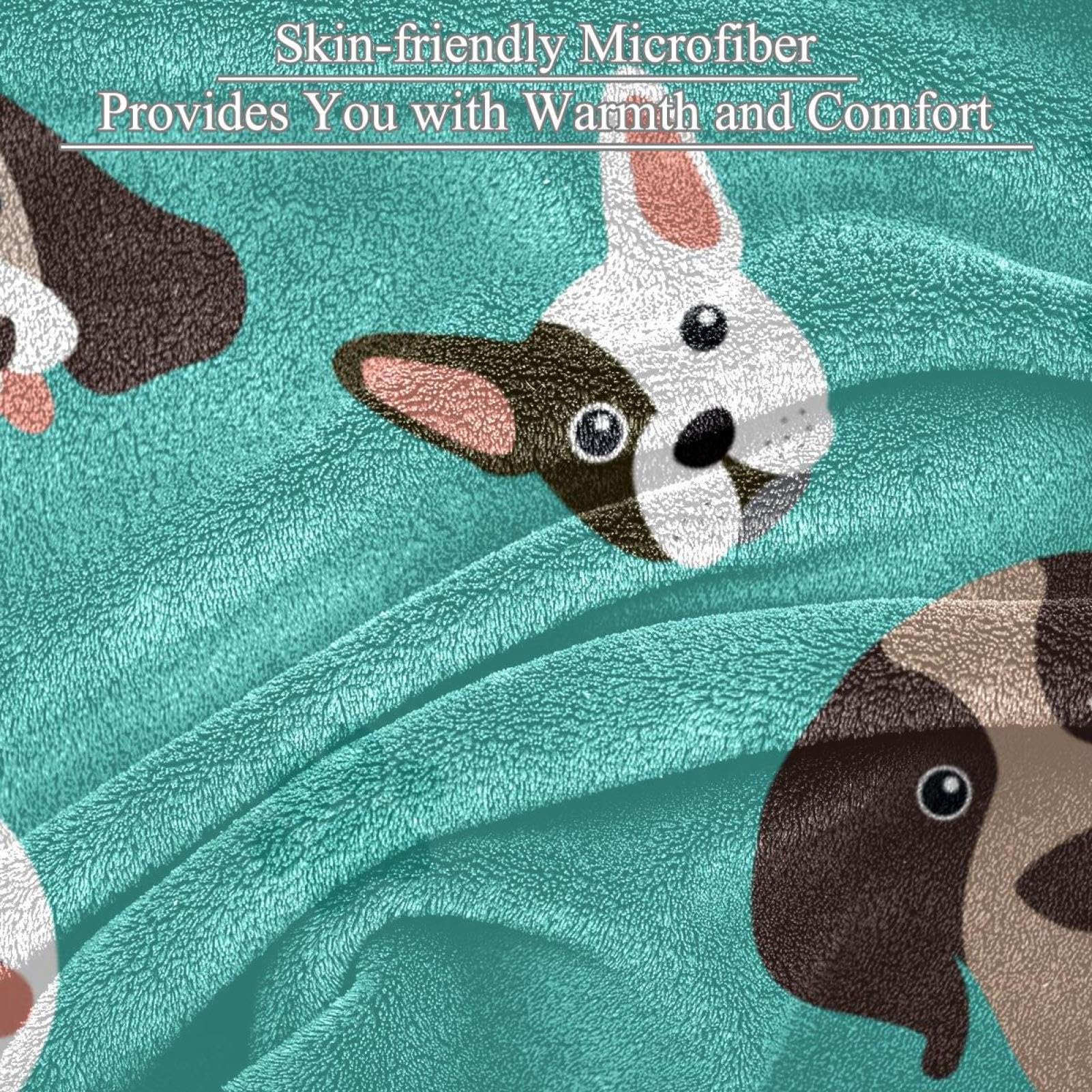 Couverture Polaire Patte De Chien Couverture De Canapé Couverture De Lit pour Chambre Salon Bureau 150×200cm