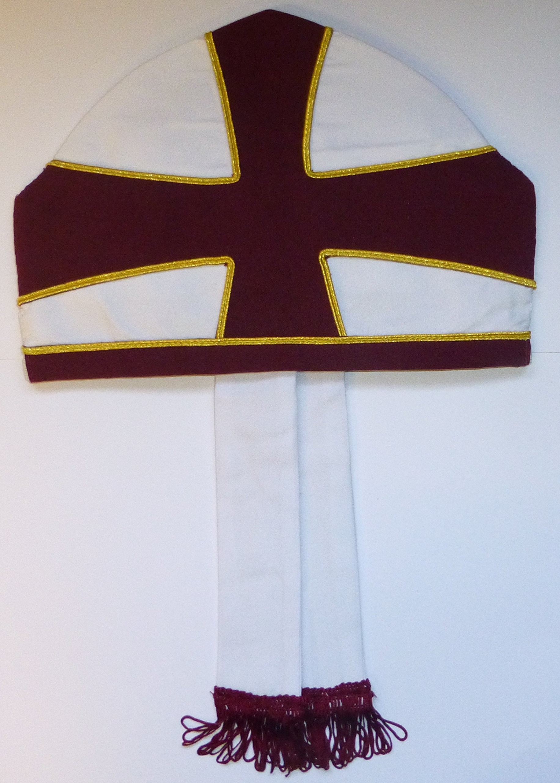Masonic Knights Templar Priest Mitre (Extra Large - 64) White