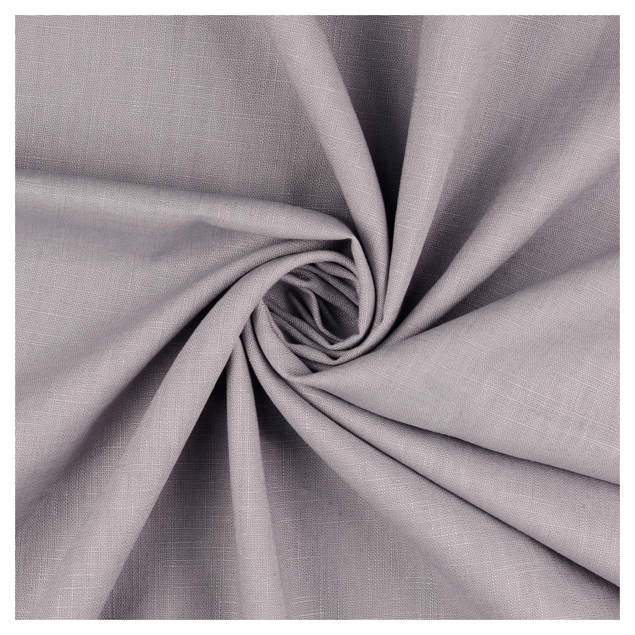Premium Washed 100% Linen Fabric Soft Breathable Material Vintage Fashion Dressmaking Flax Bag Curtain Cushions Tablecloths | 1000cm x 136cm (Dove Grey)