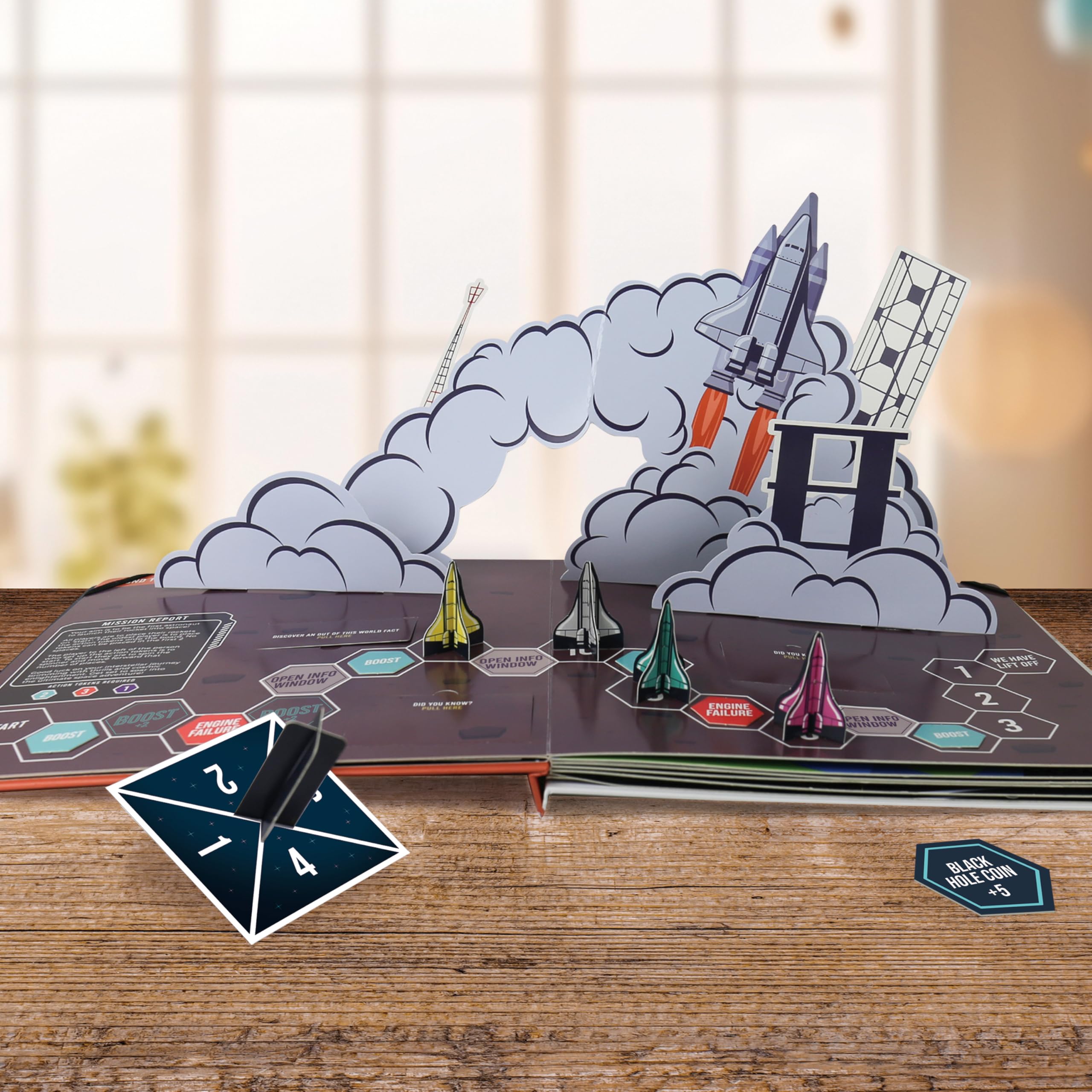 Gift Republic Great Space Race Pop-Up Board Game, STEM Learning Game with 3D Levels - Image 4