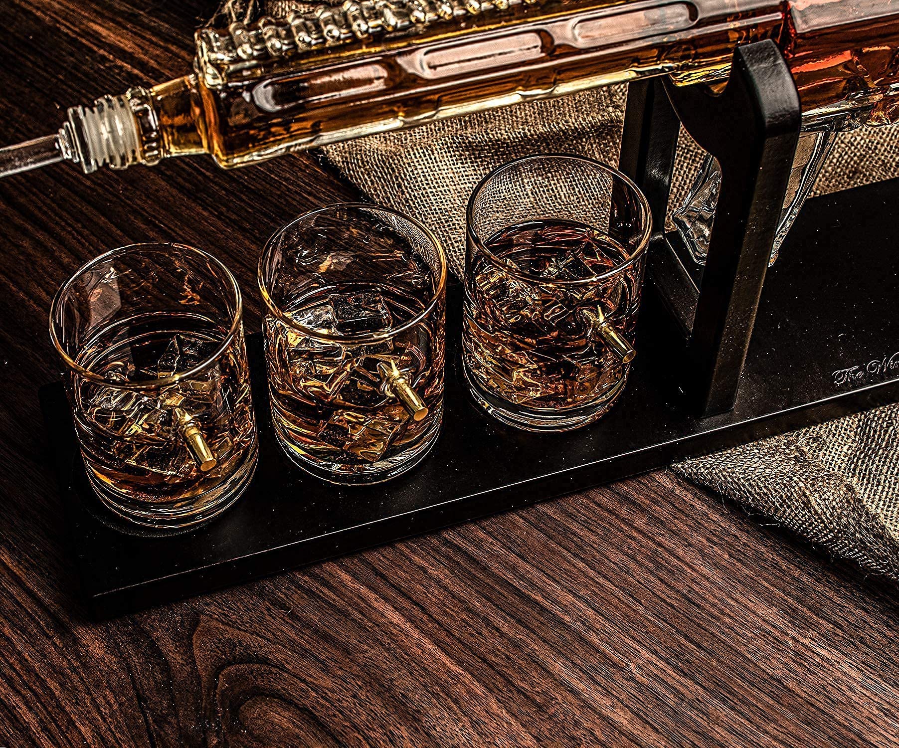 AR15 Whiskey Decanter Set With Whiskey Bullet Chillers Limited