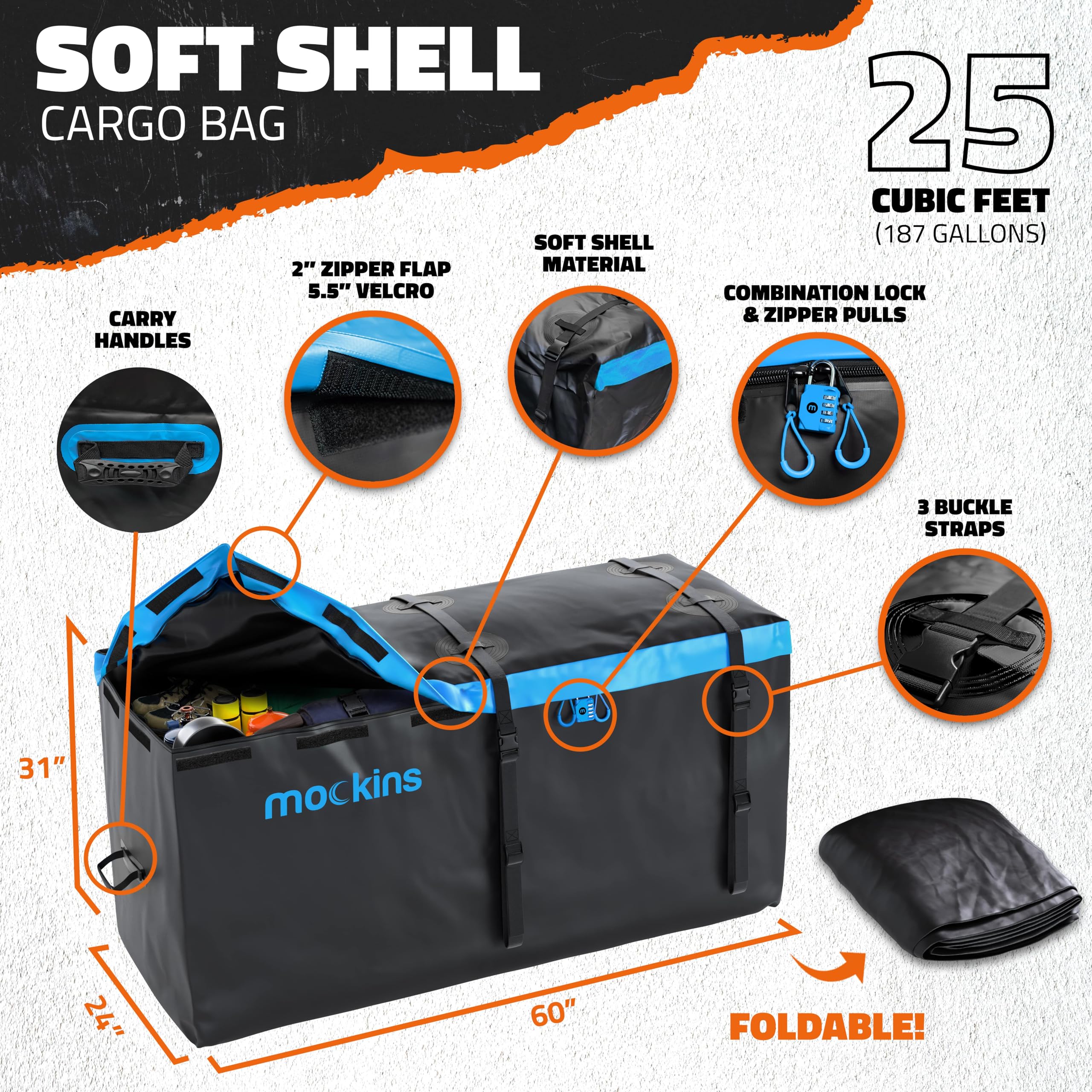 60x24x6 XL Heavy Duty Trailer Hitch Cargo Carrier Hitch