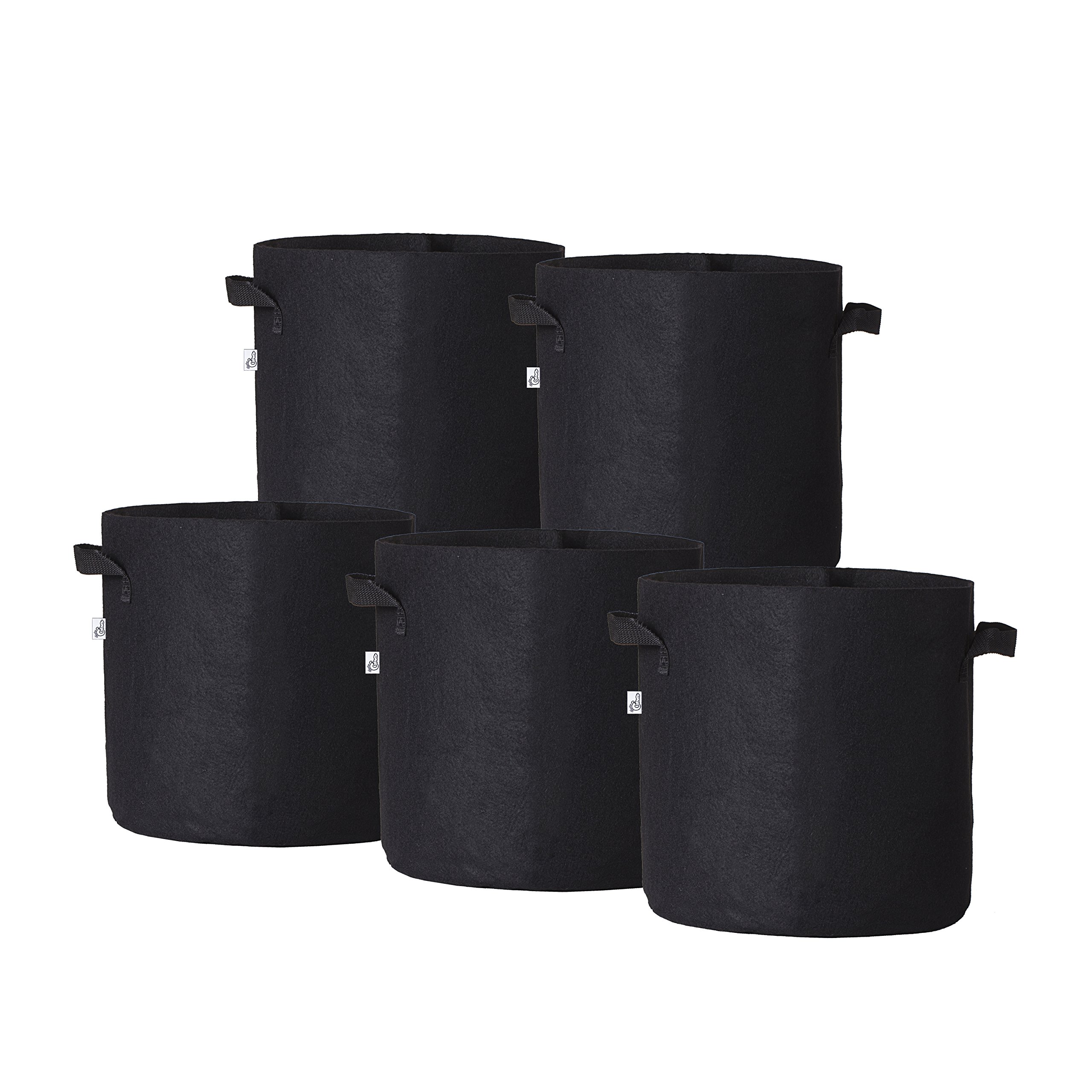 Hydro CrunchGrow Bags Fabric Aeration Pots Container with Strap Handles