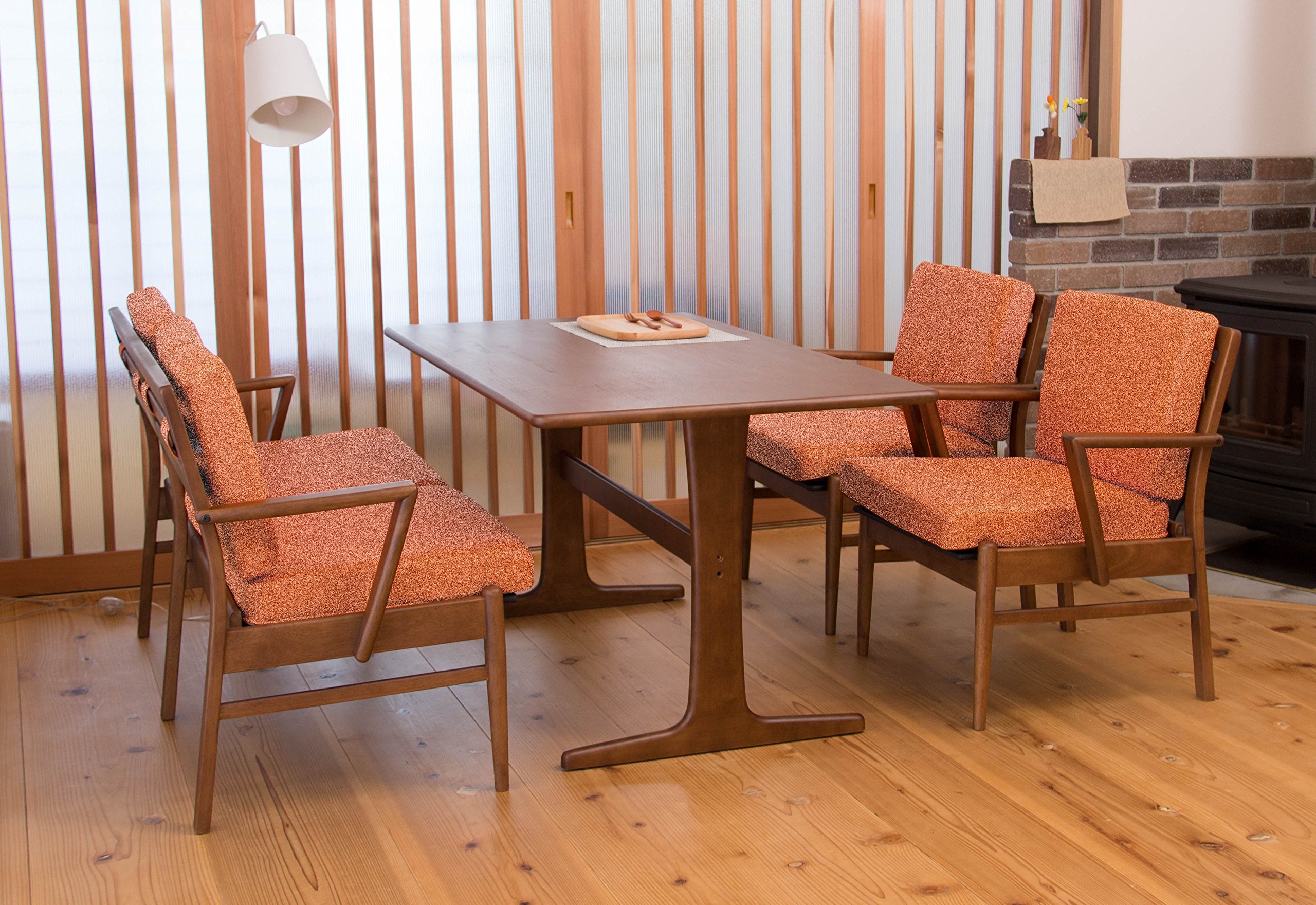 Amazon｜ヒダカグ(Hidakagu) ダイニングテーブル W140xD80cm 2本脚  